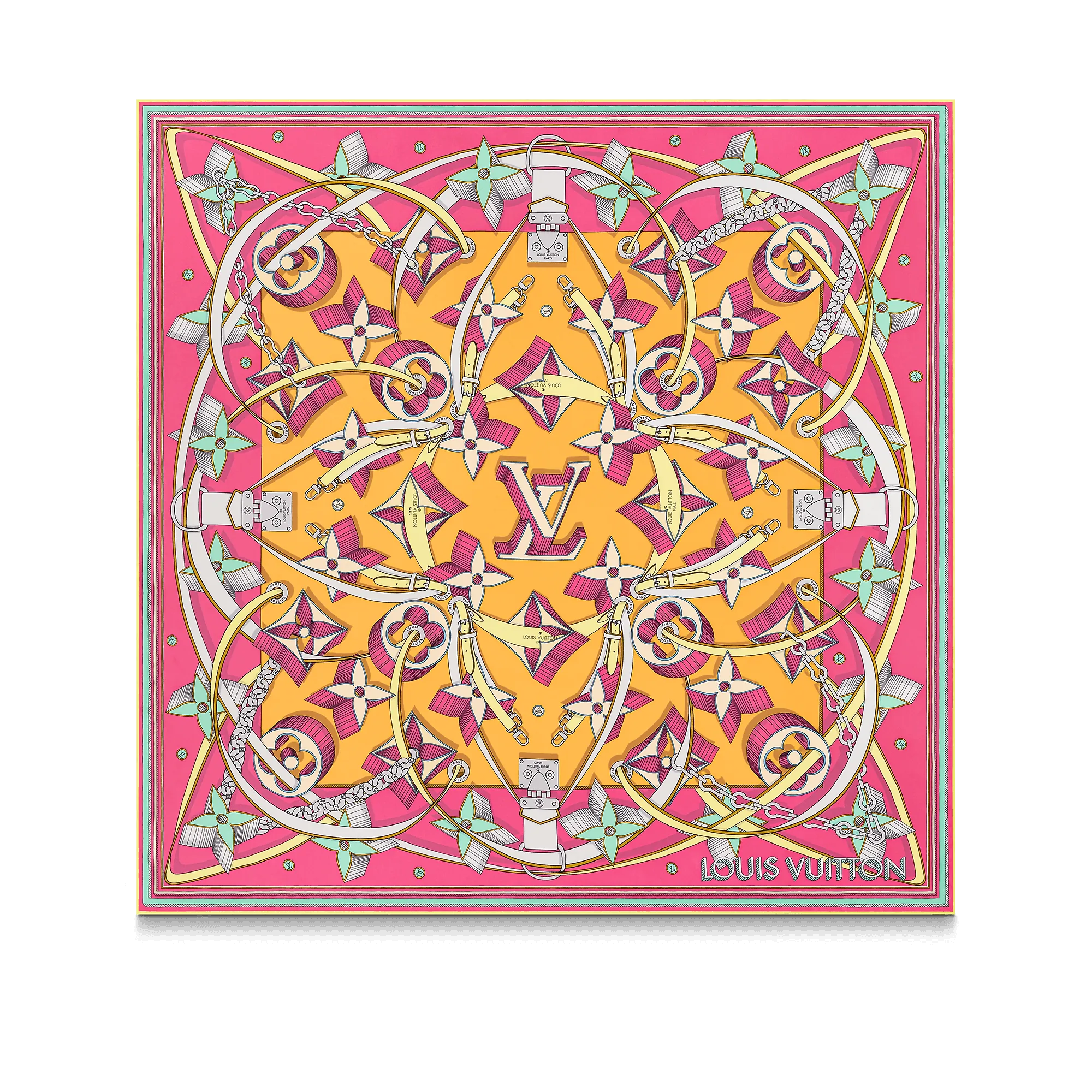 Louis Vuitton Ultimate 3D Square 90 S00 - Women - Accessories M78869 Rose Pop