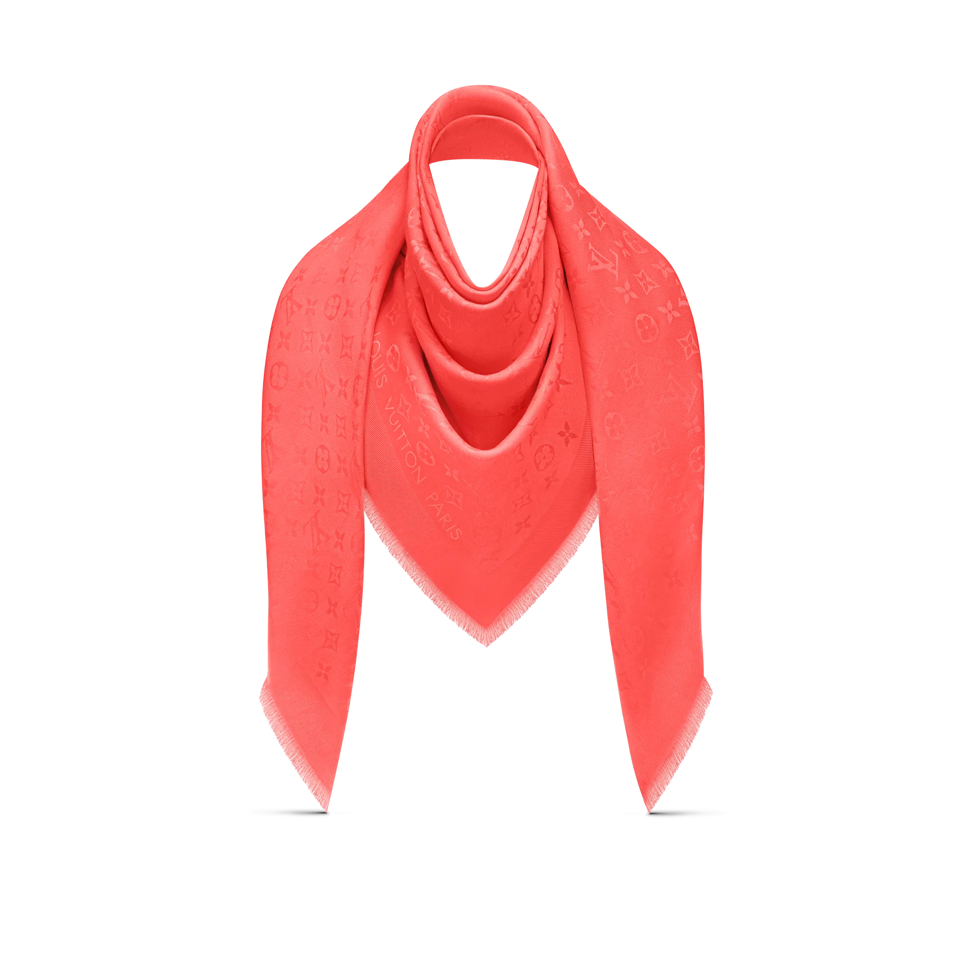 Louis Vuitton Monogram Blanket Shawl - Oversized Square Black Scarf M78901 Sugar Pink Poppy