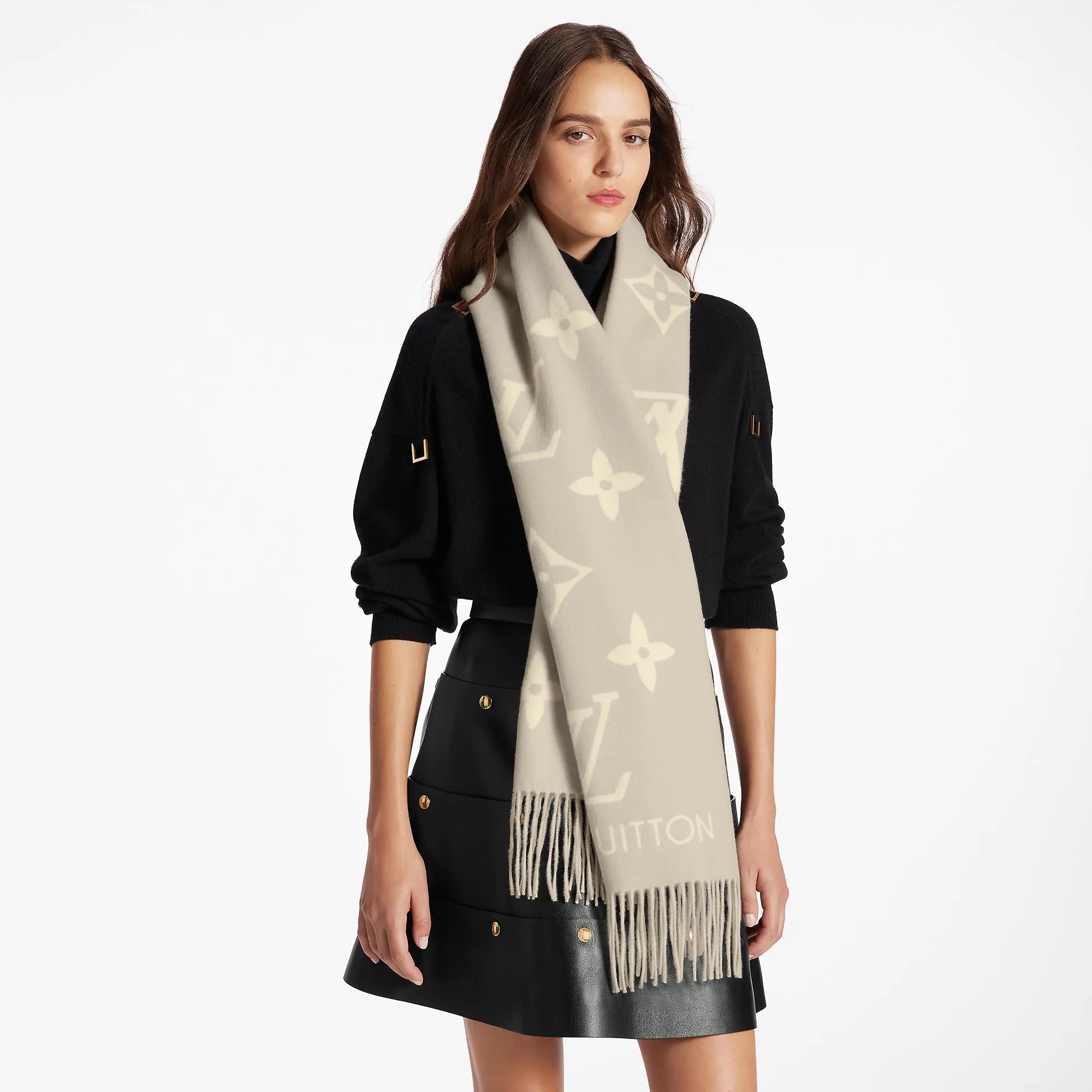 Louis Vuitton Reykjavik Scarf S00 - Women - Accessories M78909 Greige