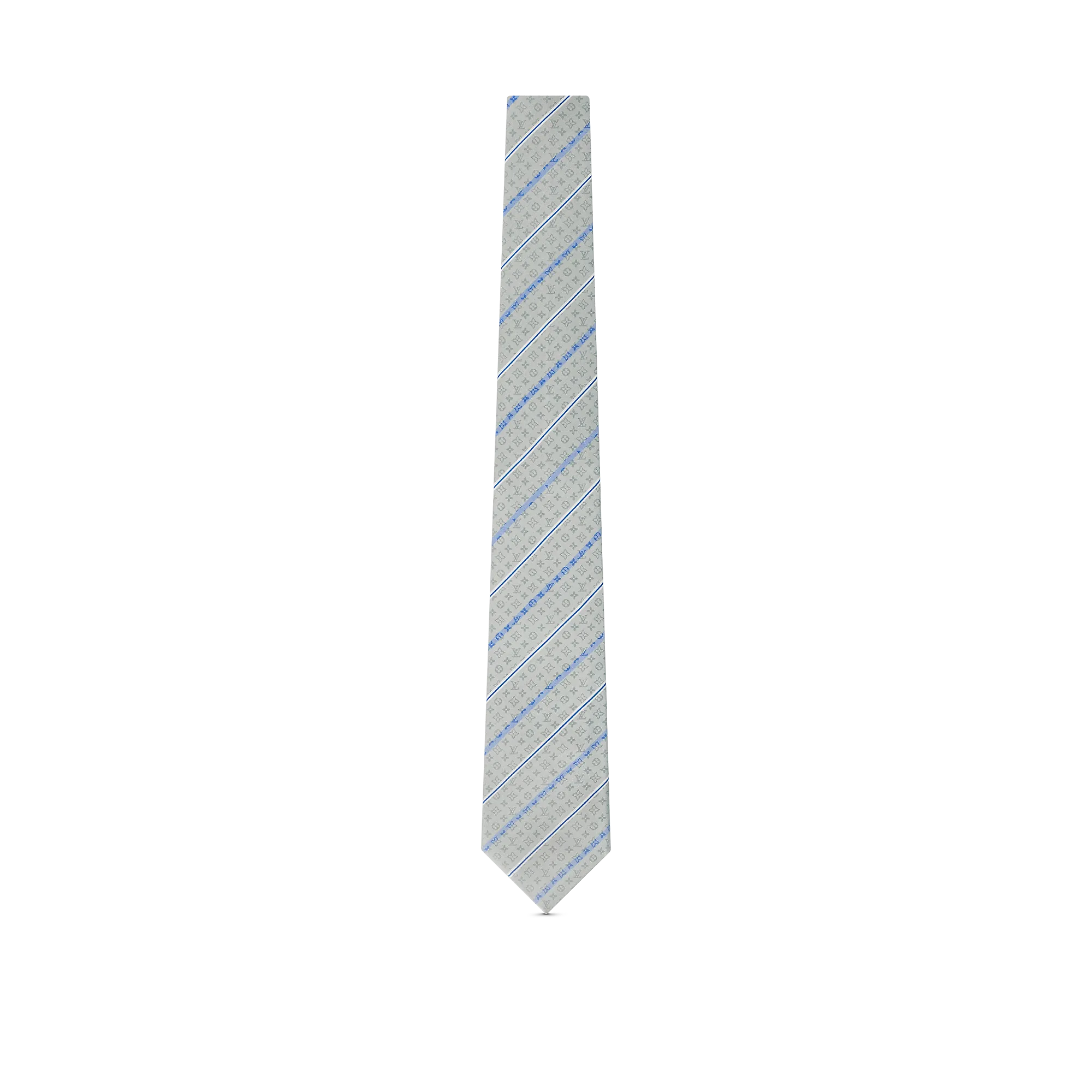 Louis Vuitton Lined Stripes Tie S00 - Men - Accessories M79005 Light Grey