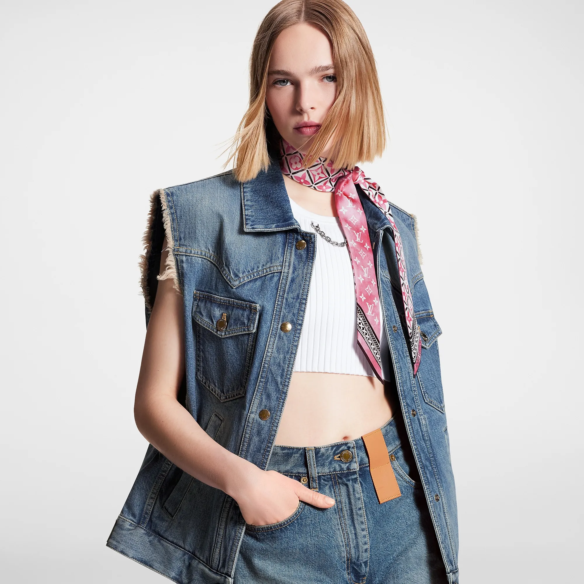 Louis Vuitton Monogram Flower Tile BB Bandeau S00 - Women - Accessories M79021 Light Pink