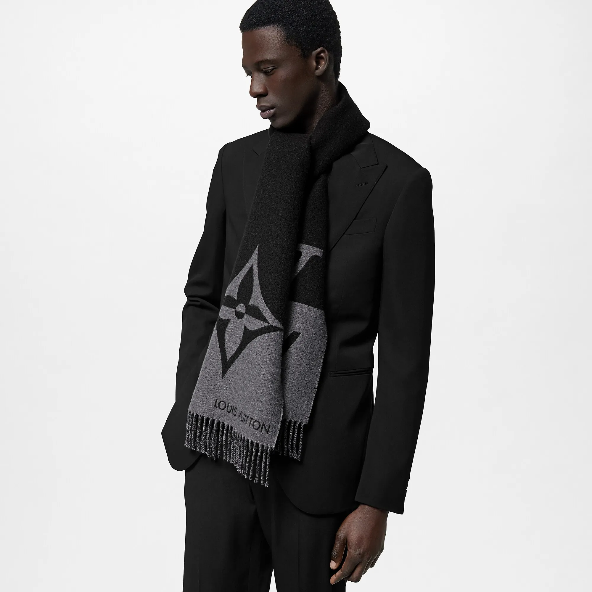 Louis Vuitton Graphic Dual Scarf S00 - Men - Accessories M79097 Black