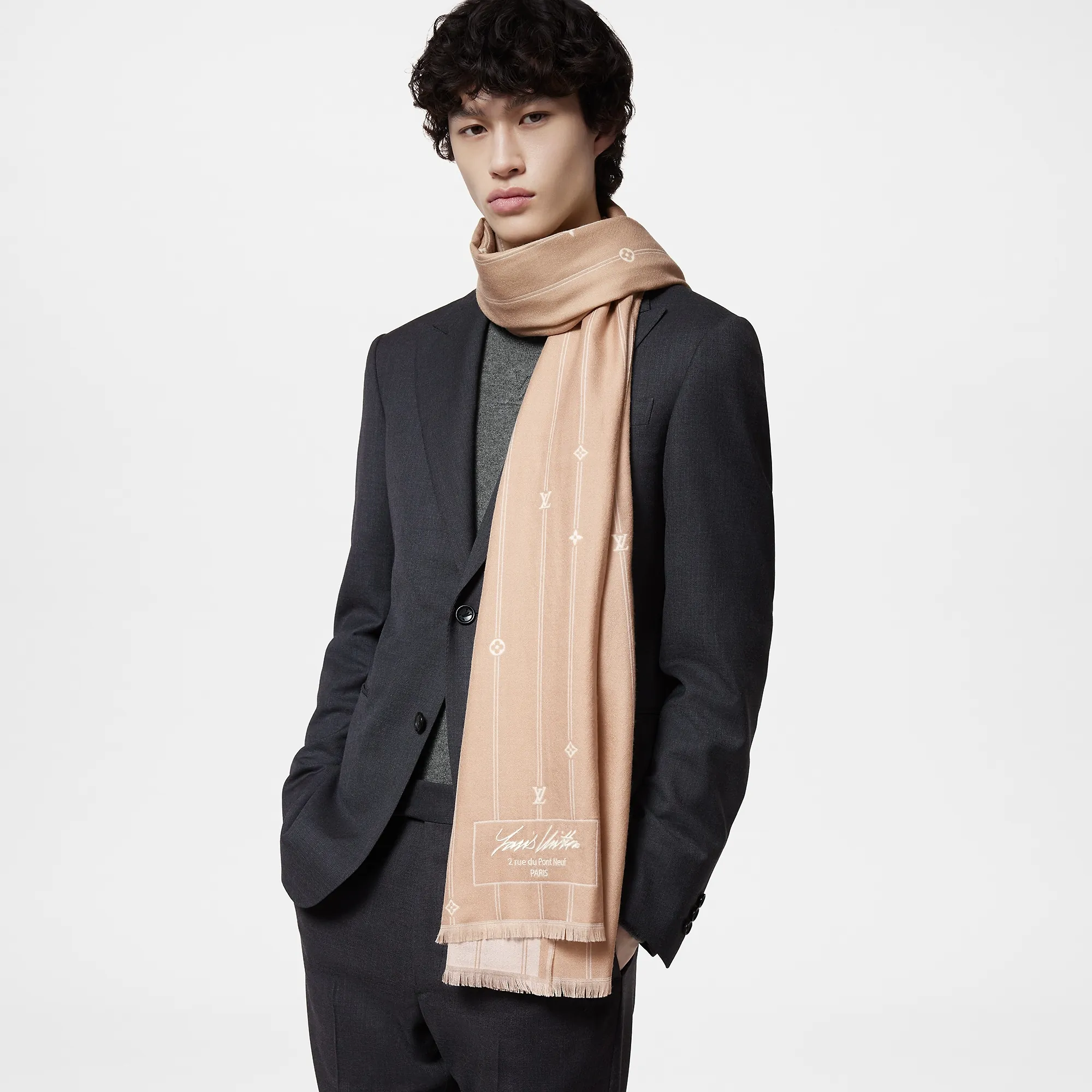 Louis Vuitton MNG Stripes Stole S00 - Men - Accessories M79103 Beige