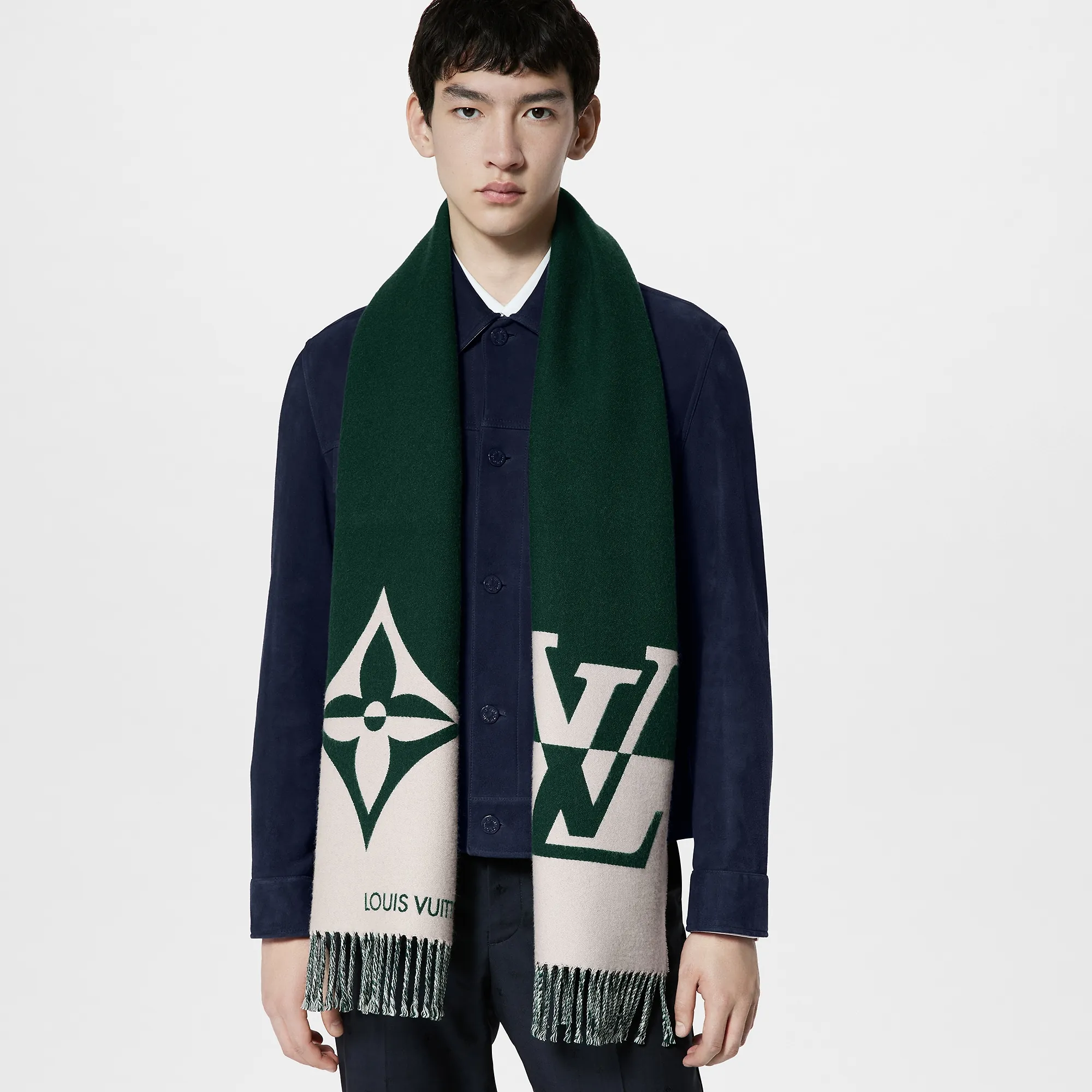 Louis Vuitton Graphic Dual Scarf S00 - Men - Accessories M79139 Dark Green
