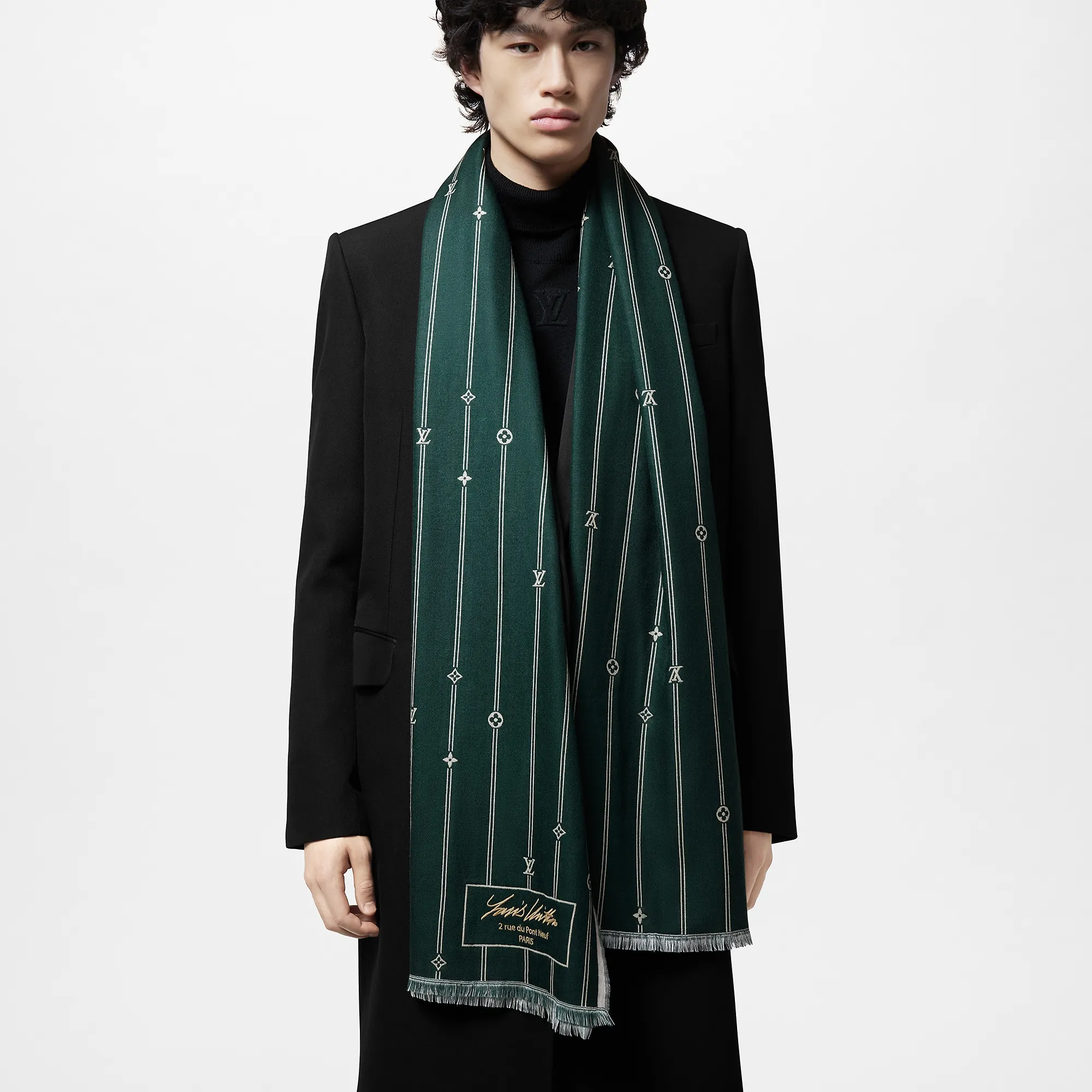 Louis Vuitton MNG Stripes Stole S00 - Men - Accessories M79142 Dark Green