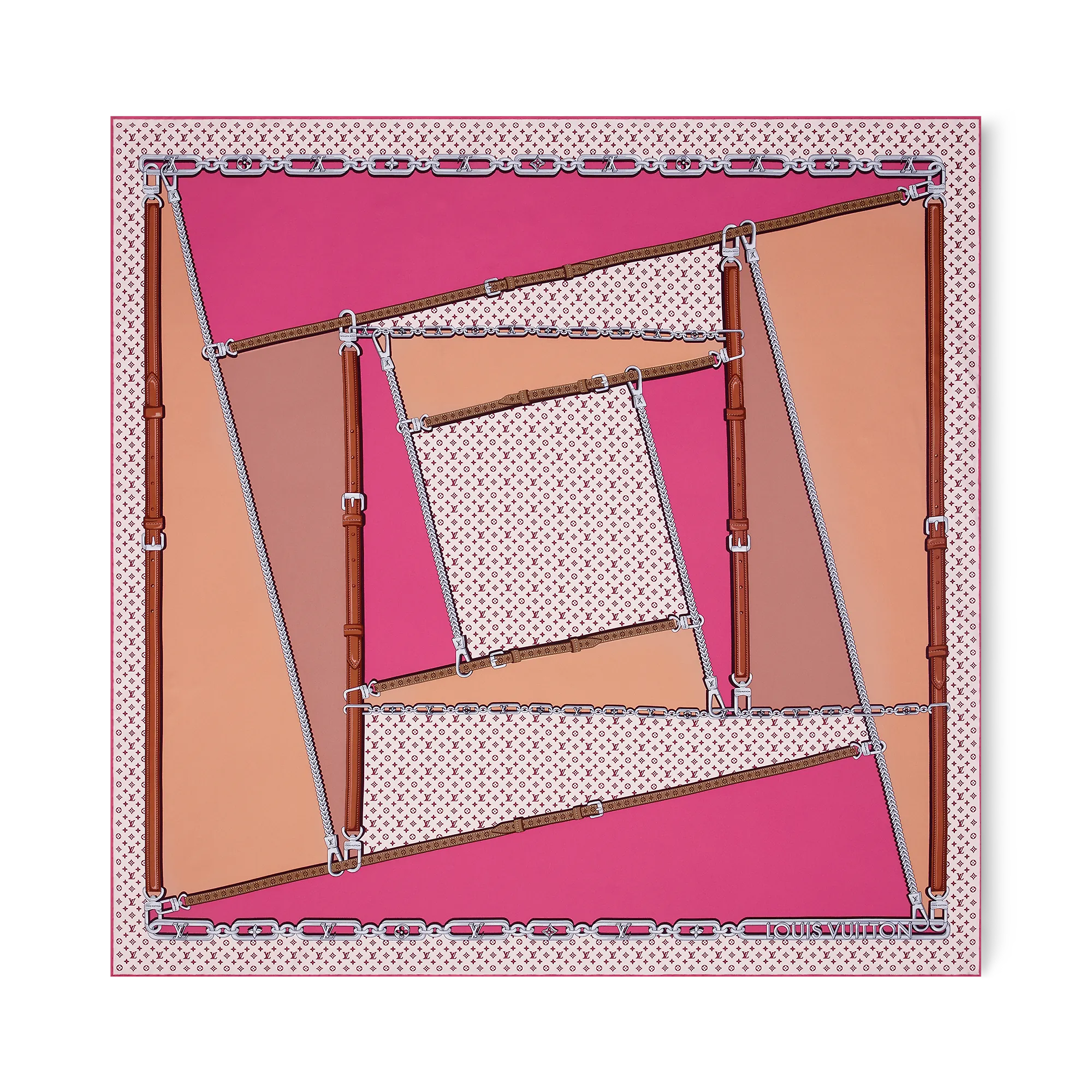 Louis Vuitton My LV Chain Square 90 S00 - Women - Accessories M79153 Grenadine