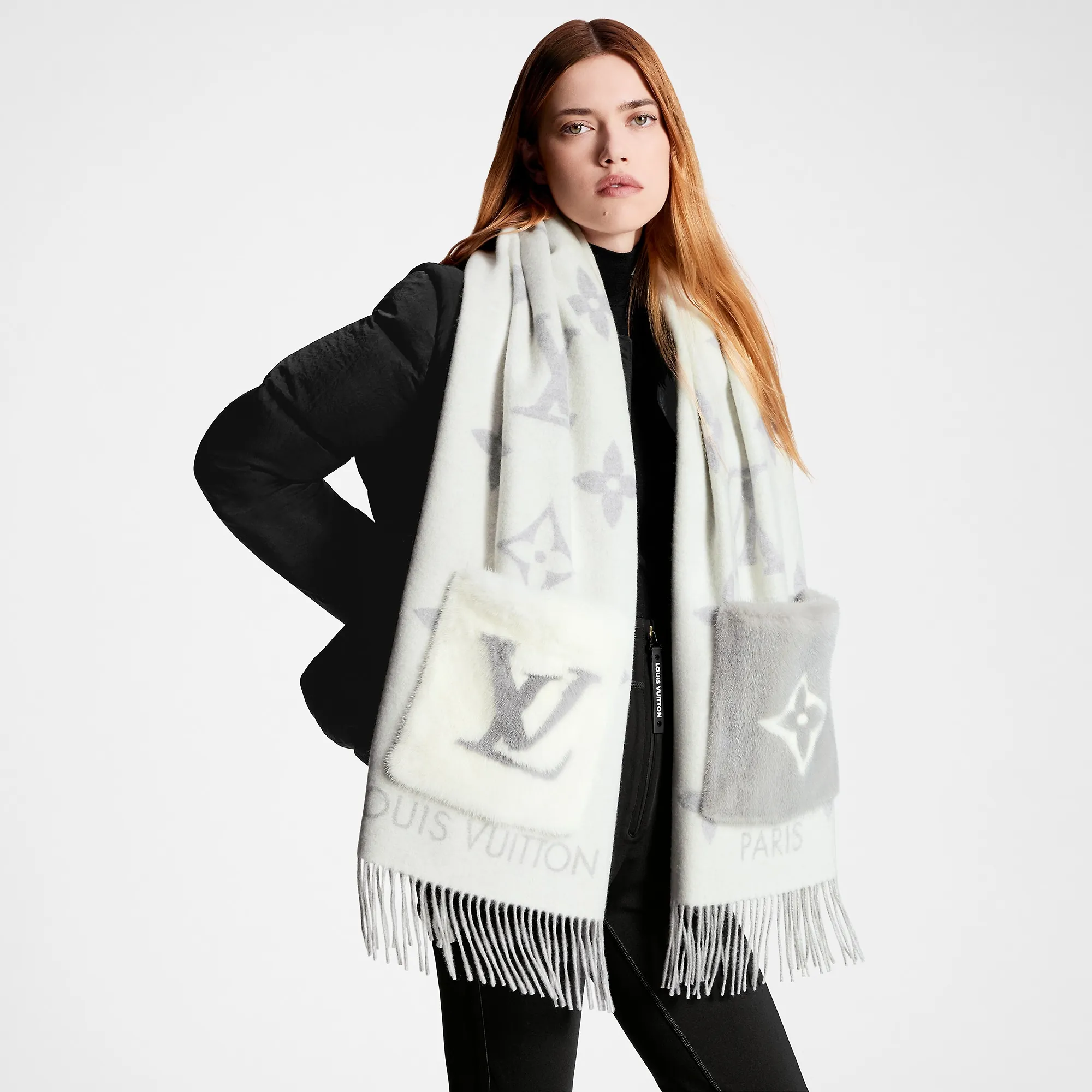 Louis Vuitton Cold Reykjavik Scarf S00 - Women - Accessories M79232 Light Grey