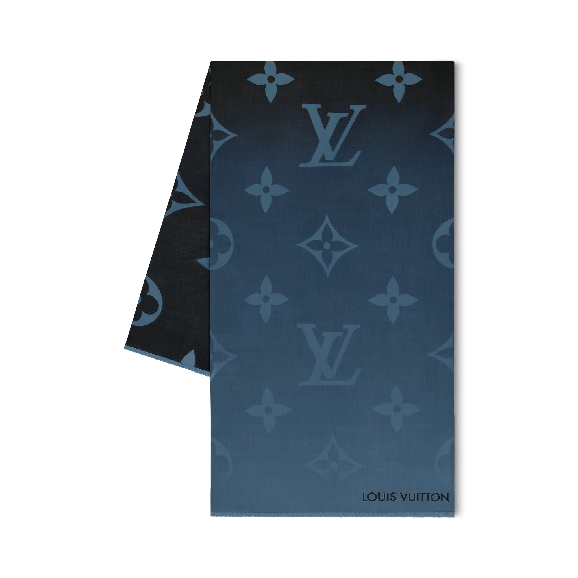 Louis Vuitton Monogram Gradient Stole S00 - Men - Accessories M79378 Navy Blue