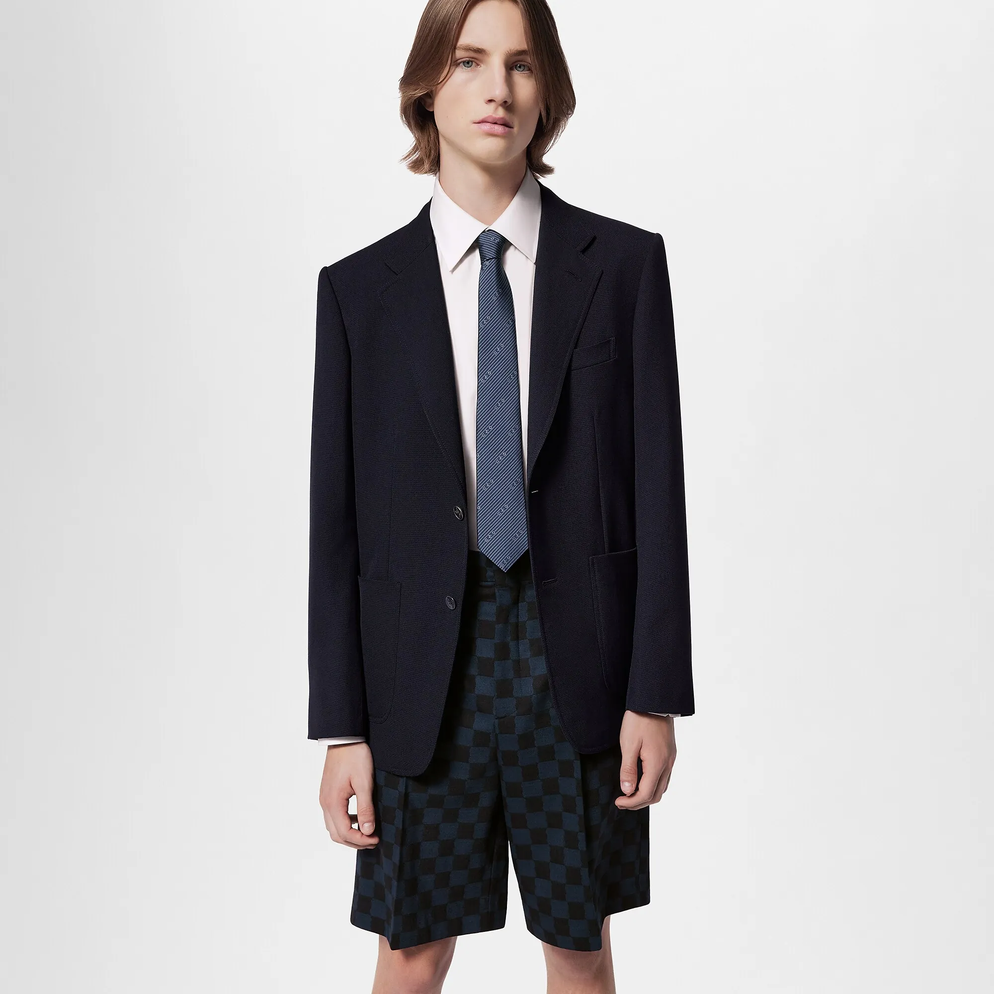 Louis Vuitton Monogram Diagonal Tie S00 - Men - Accessories M79439 Navy Blue