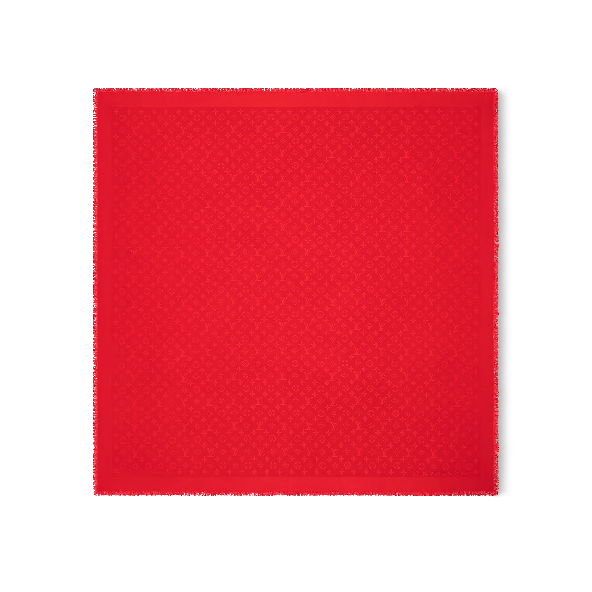 Louis Vuitton Monogram Blanket Shawl - Oversized Square Black Scarf M79473 Poppy