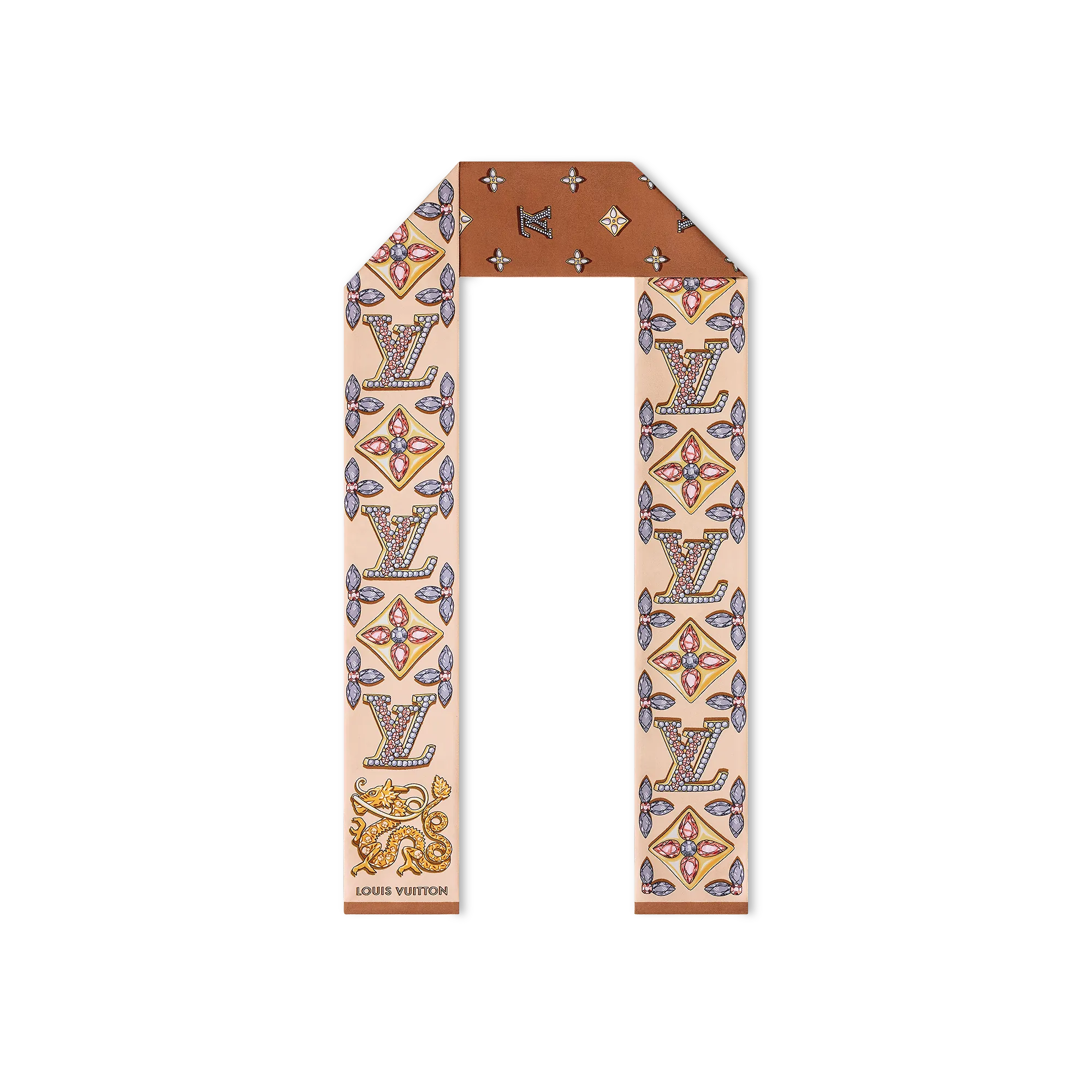 Louis Vuitton Precious Dragon Silk Bandeau S00 - Women - Accessories M79477 Beige