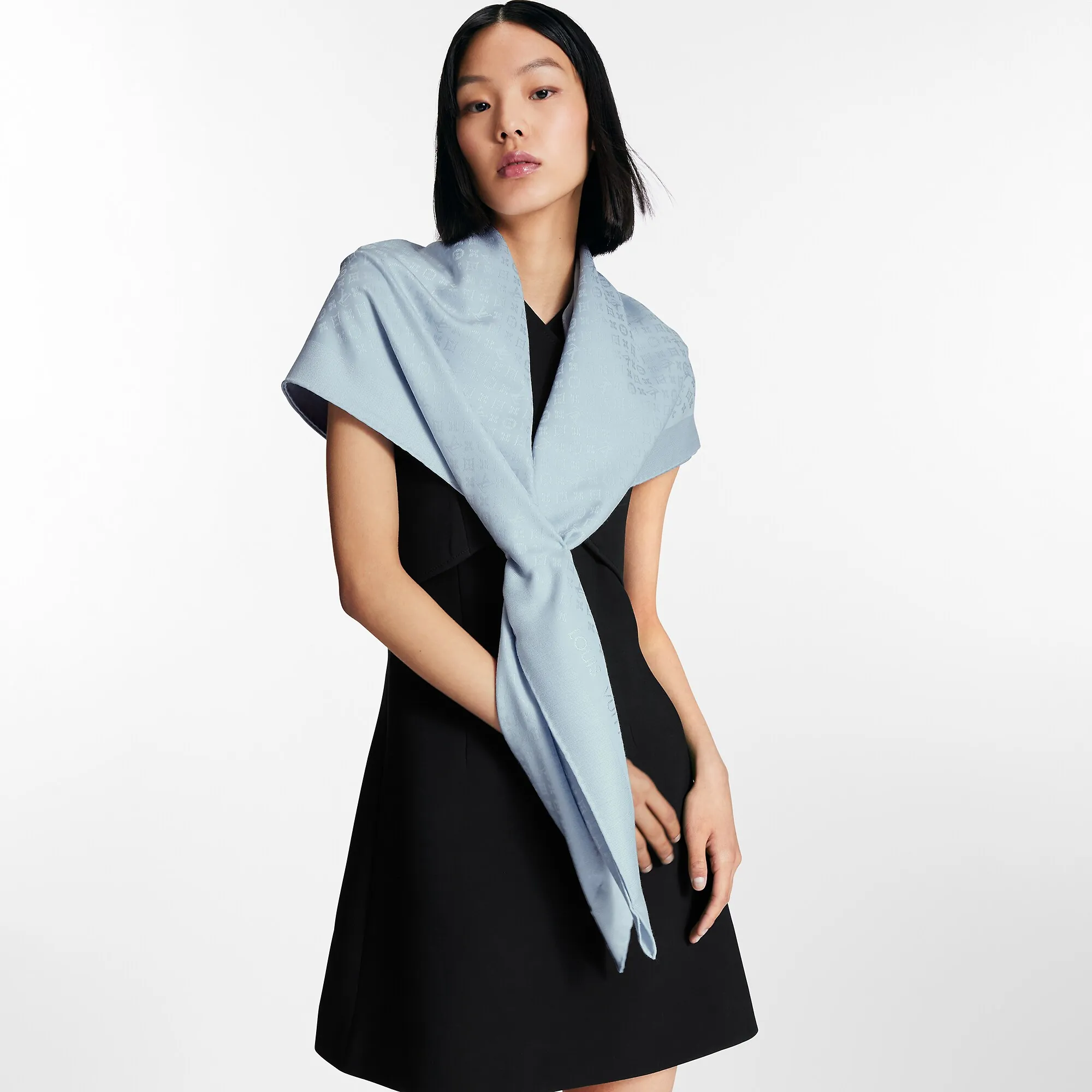 Louis Vuitton Evermore Shawl S00 - Women - Accessories M79487 Light Blue