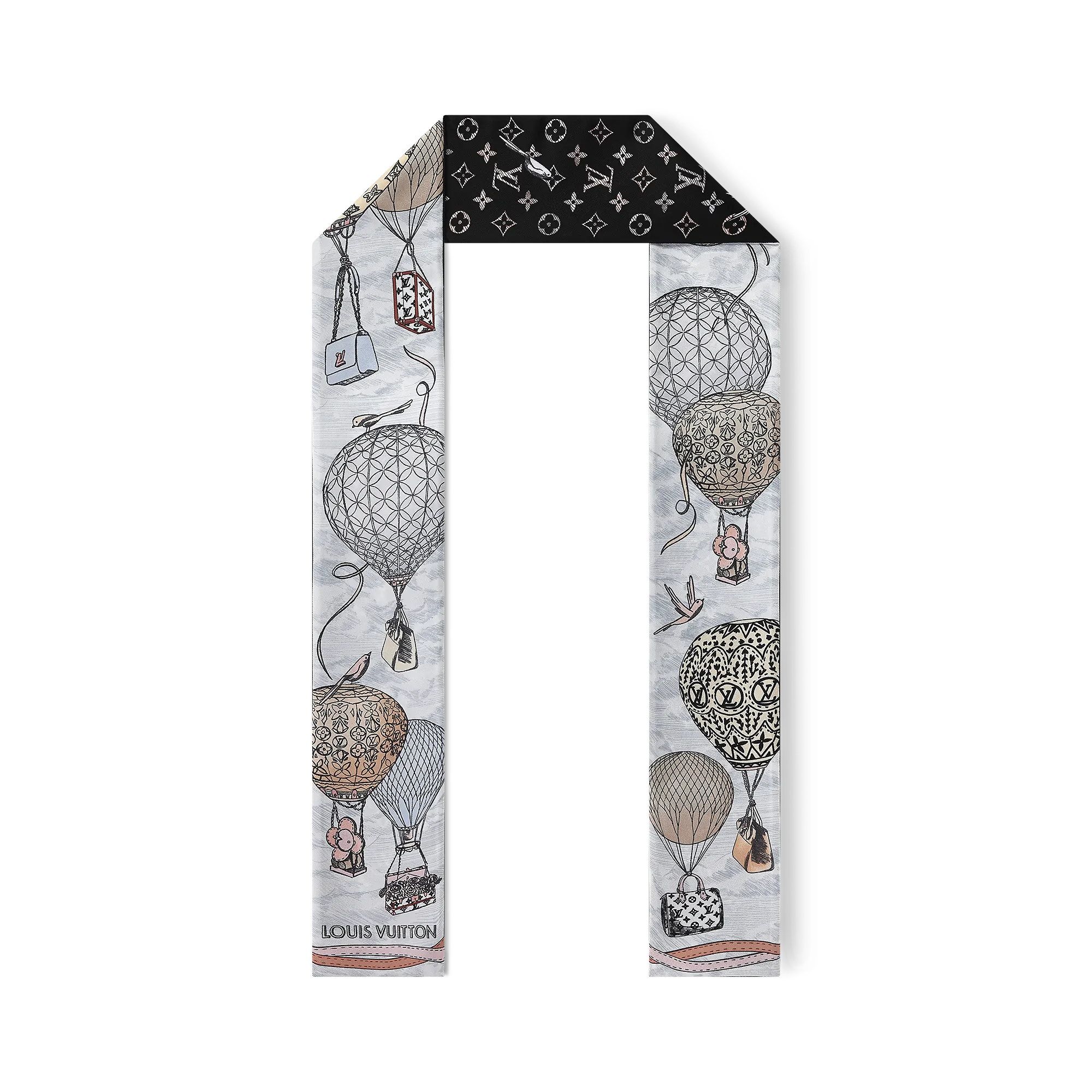 Louis Vuitton Up And Away Bandeau S00 - Women - Accessories M79548 Noir Blanc