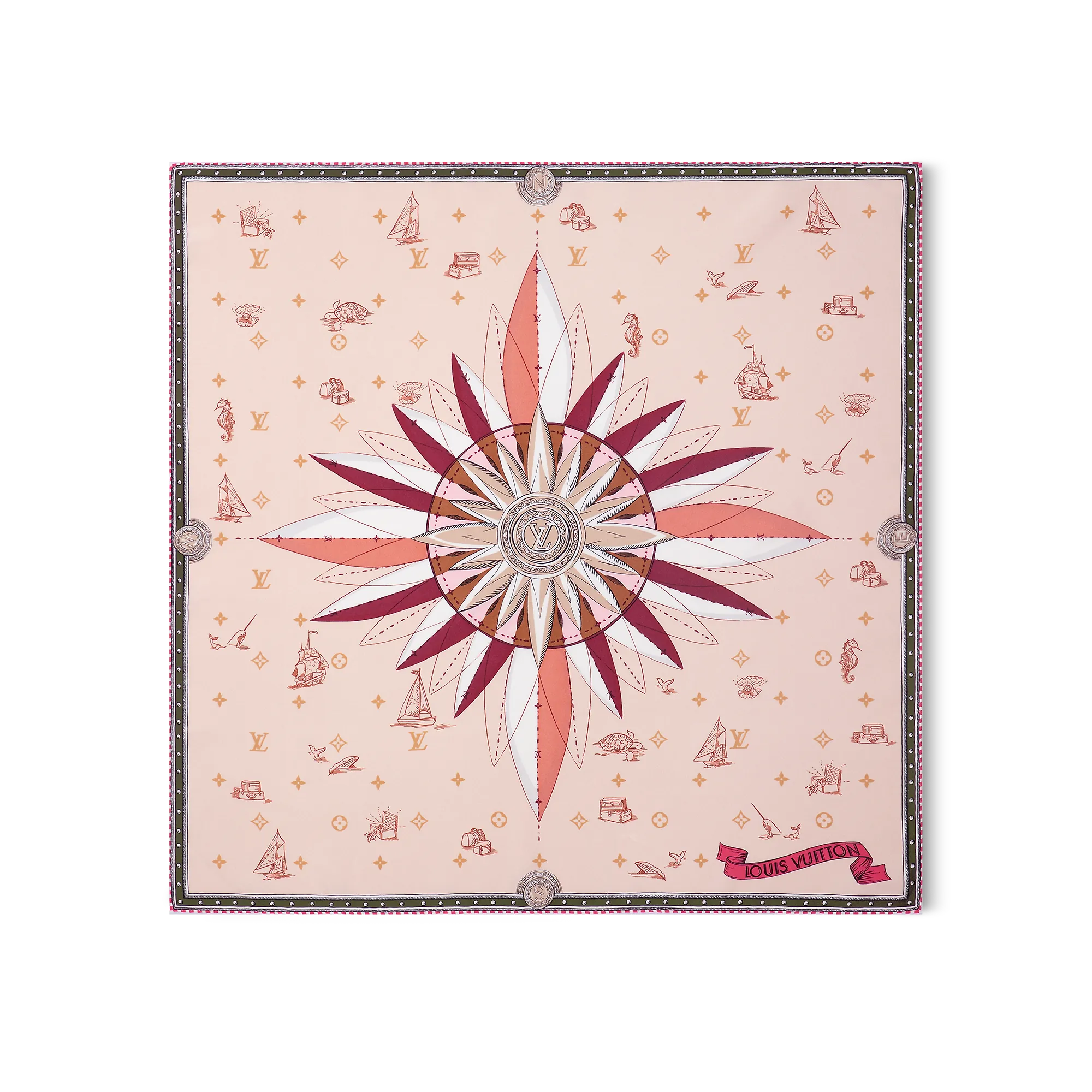 Louis Vuitton LV Map Square 70 S00 - Women - Accessories M79562 Bordeaux