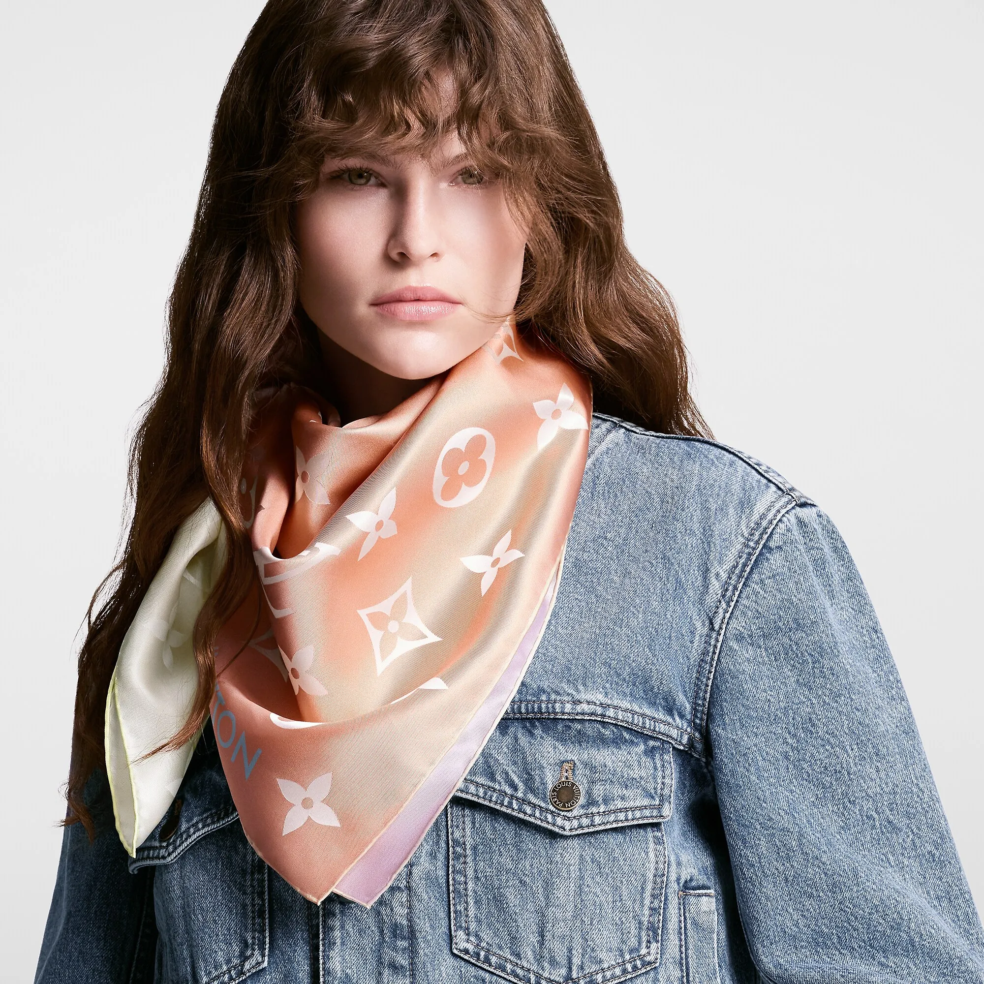 Louis Vuitton LV Aurora Square 90 S00 - Women - Accessories M79570 Sunset