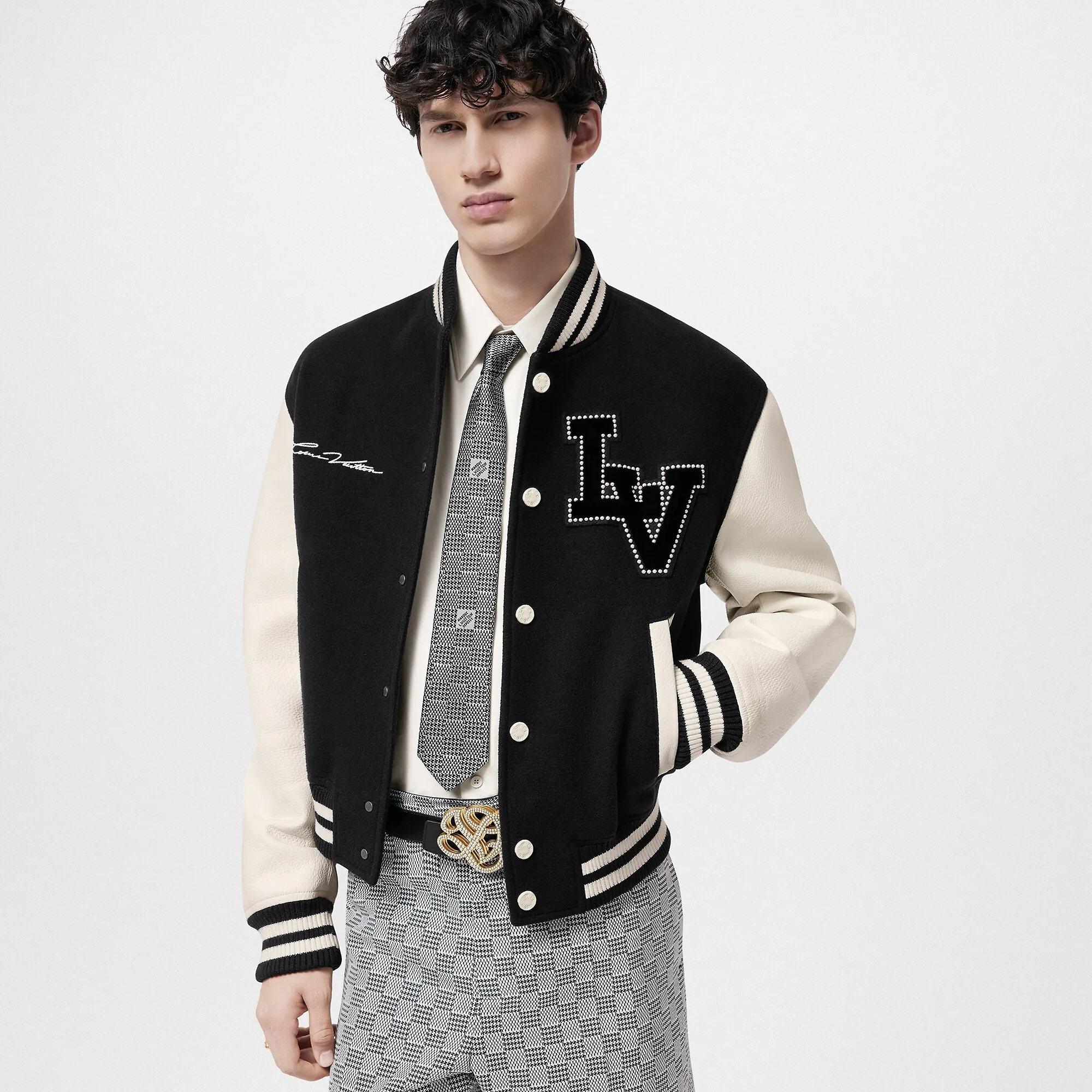 Louis Vuitton Mixed Damier Tie S00 - New - For Men M79659