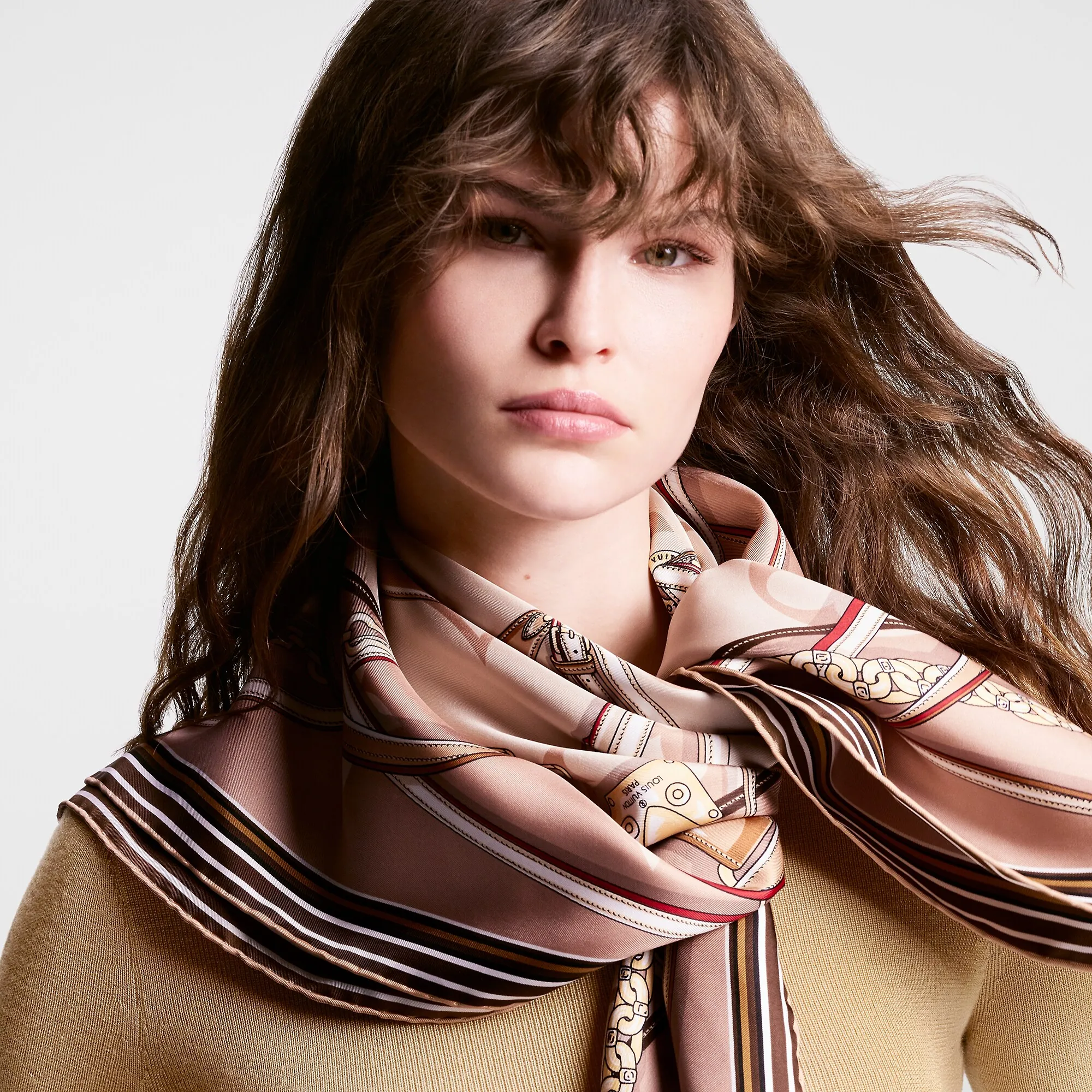 Louis Vuitton Ultimate Monogram Shawl S00 - Women - Accessories M79693 Tan