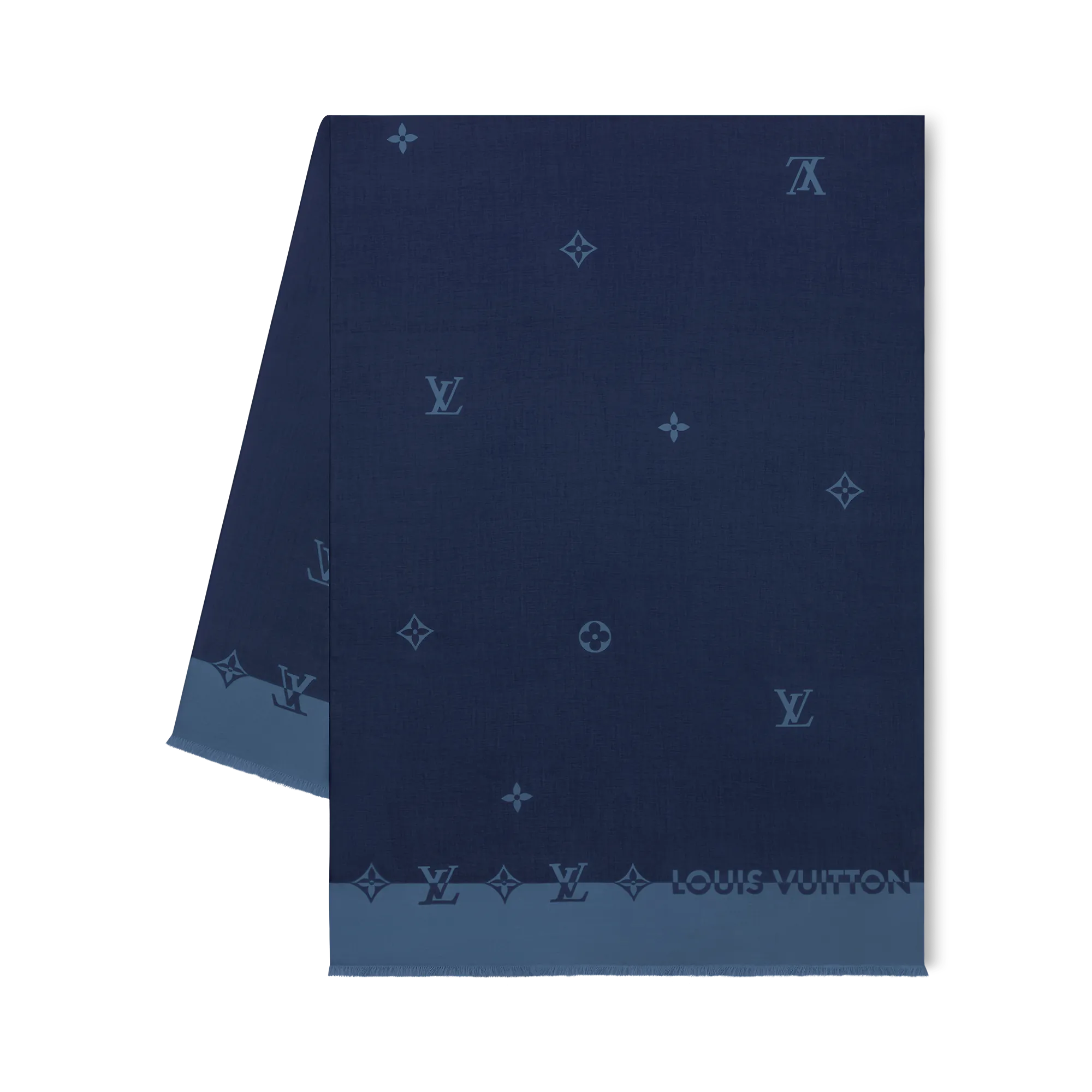 Louis Vuitton Graphic Dual Stole S00 - Men - Accessories M79733 Navy Blue