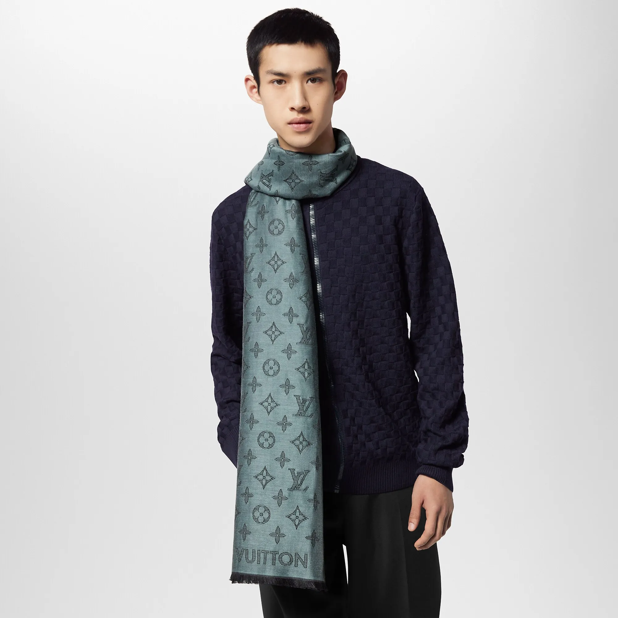 Louis Vuitton Monogram Shadow Stole S00 - Men - Accessories M79742 Pine Green