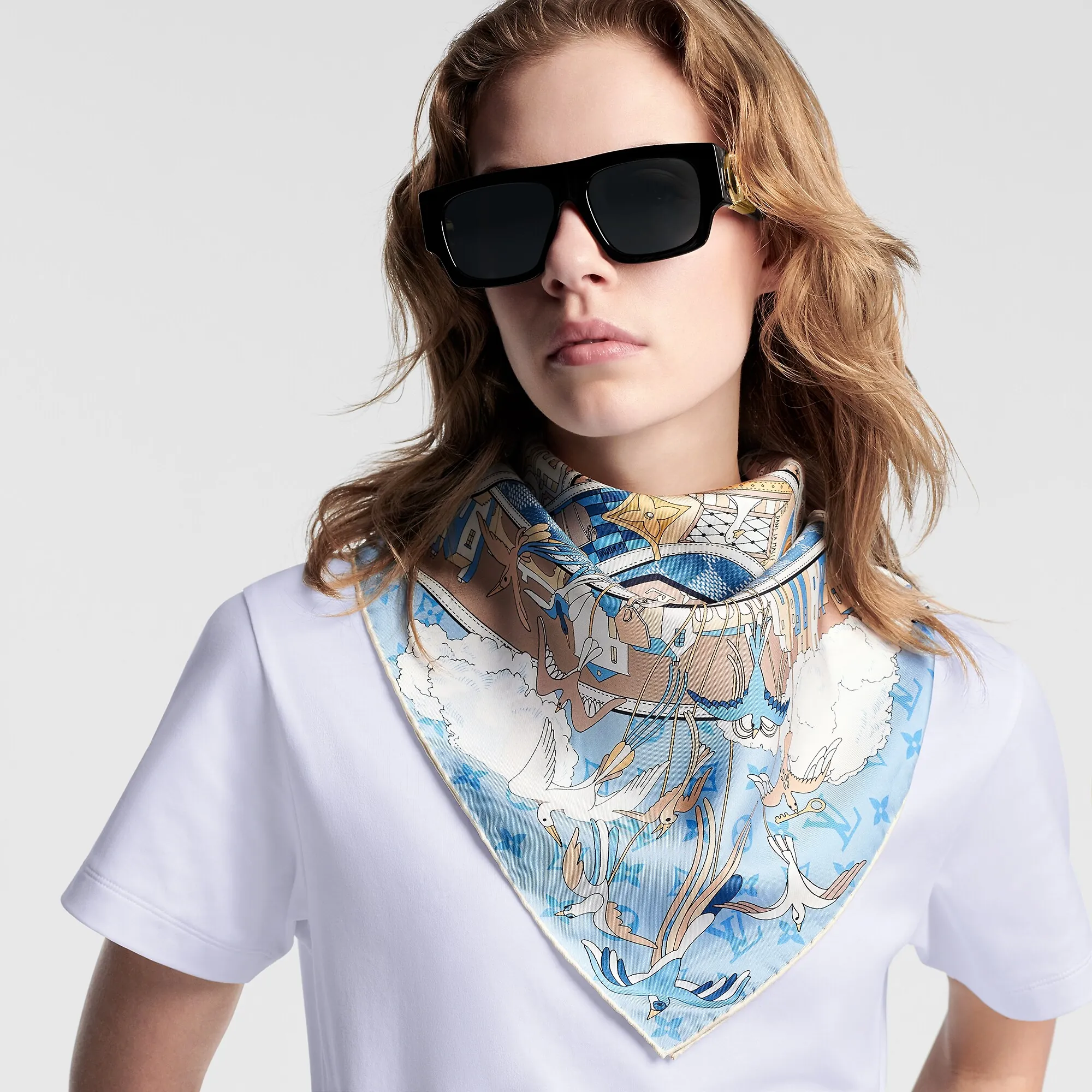 Louis Vuitton LV Journey Square 90 S00 - Women - Accessories M79836 Blue