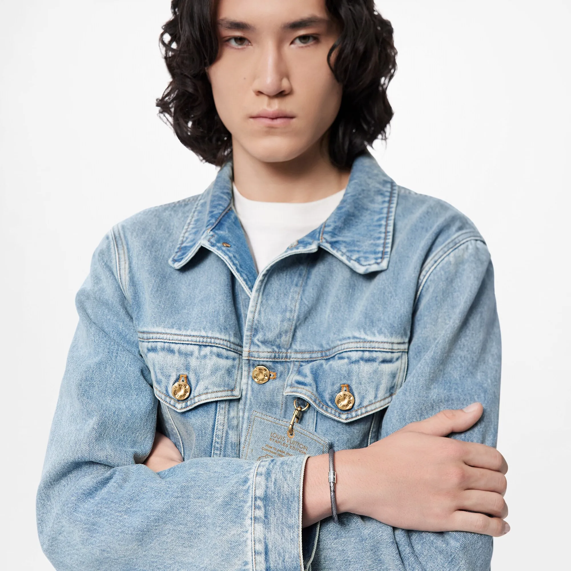 Louis Vuitton Neo Split Taïgarama Leather Bracelet Taigarama - Men - Fashion Jewelry M8037E