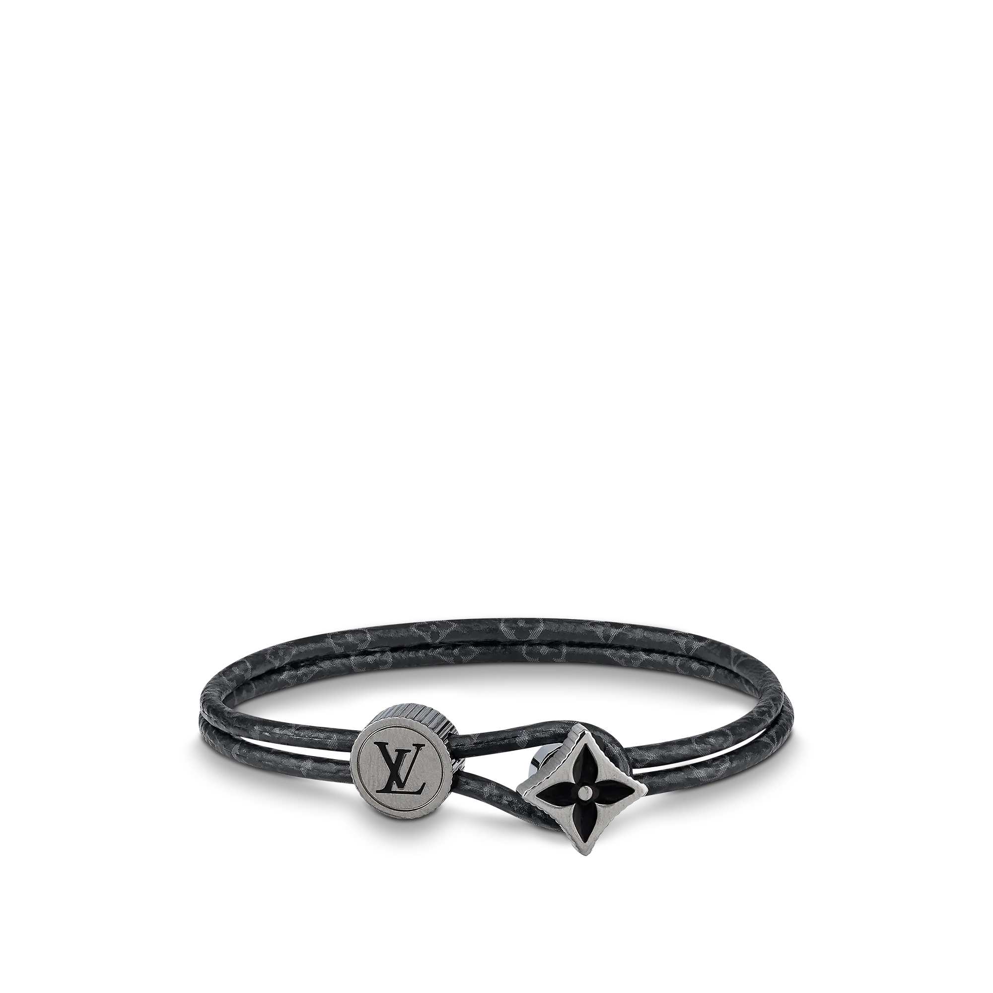 Louis Vuitton Catch It Bracelet Monogram Eclipse Canvas - Men - Fashion Jewelry M8111E Grey