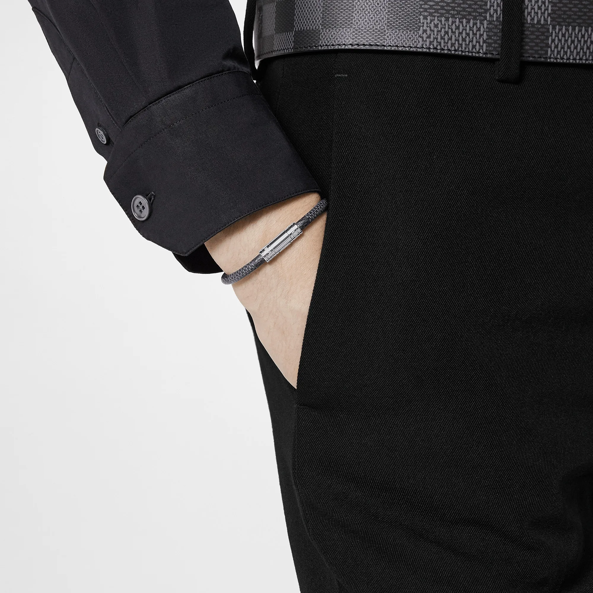 Louis Vuitton Keep It Bracelet Damier Graphite Canvas - Men - Fashion Jewelry M8152E