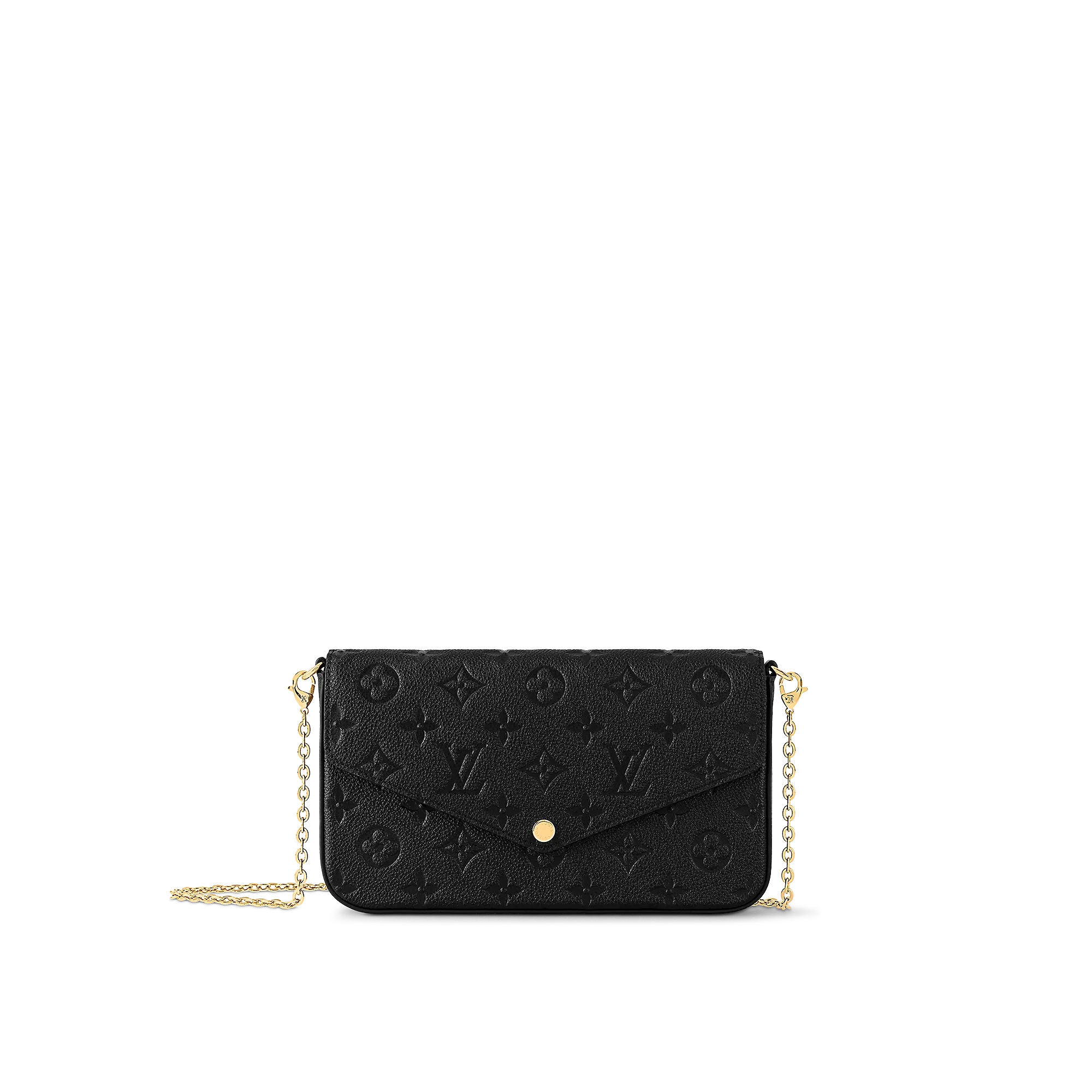 Louis Vuitton Félicie Pochette Monogram Empreinte Leather - Women - Small Leather Goods M82477 Black Louis Vuitton Félicie Pochette Monogram Empreinte Leather - Women - Small Leather Goods M82477 Black