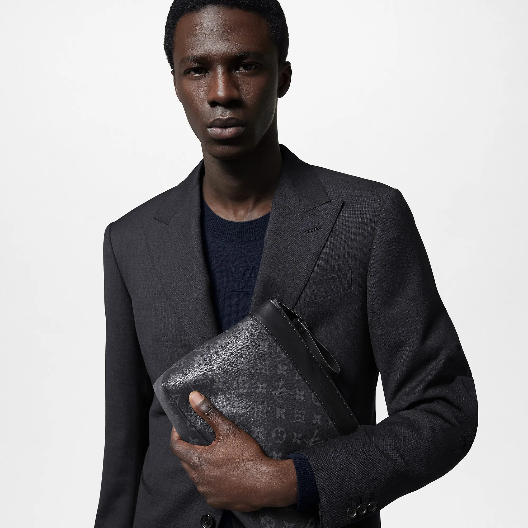 Louis Vuitton Pochette Voyage Souple Monogram Eclipse - Men - Small Leather Goods M82543