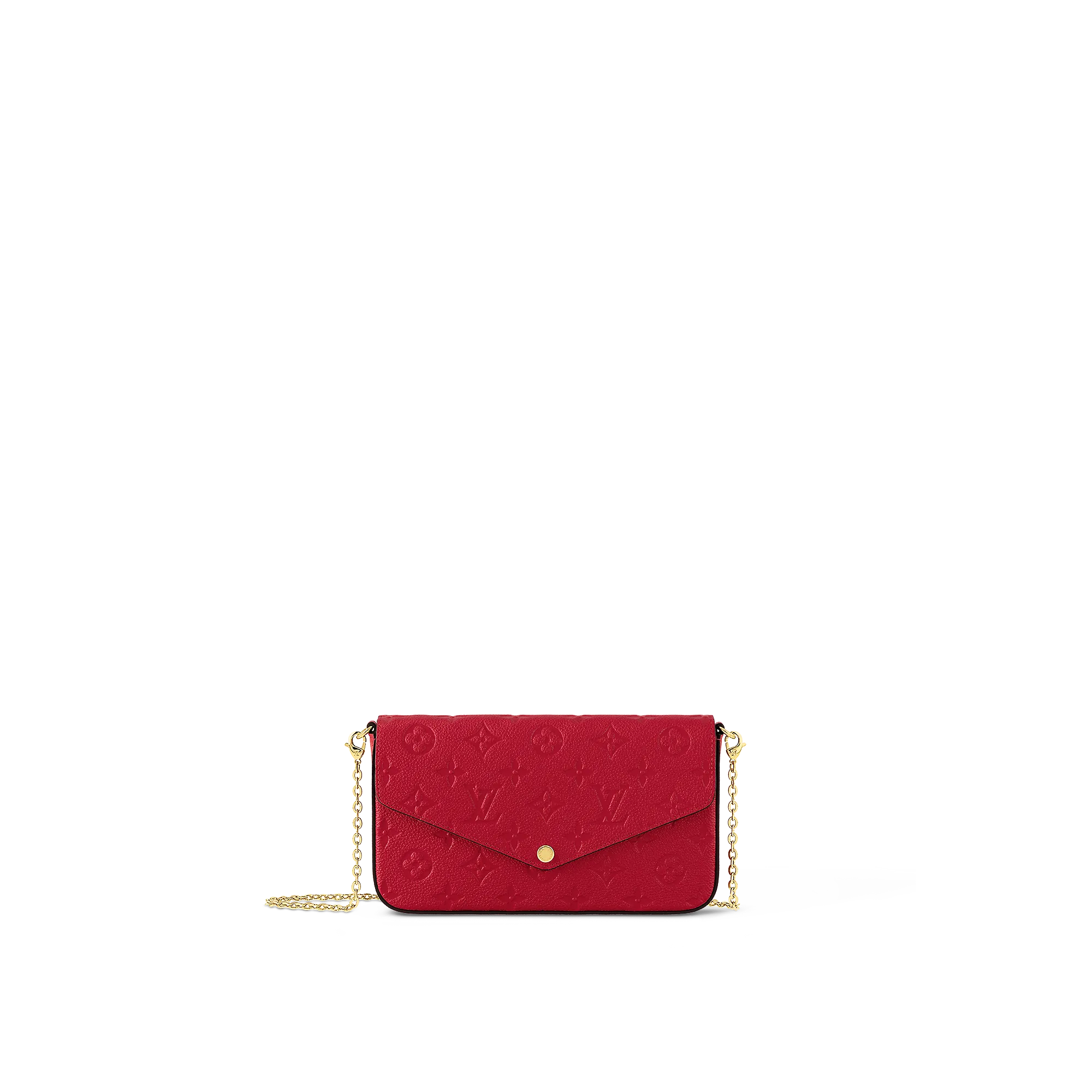 Louis Vuitton Félicie Pochette Monogram Empreinte Leather - Women - Small Leather Goods M82607 Scarlet