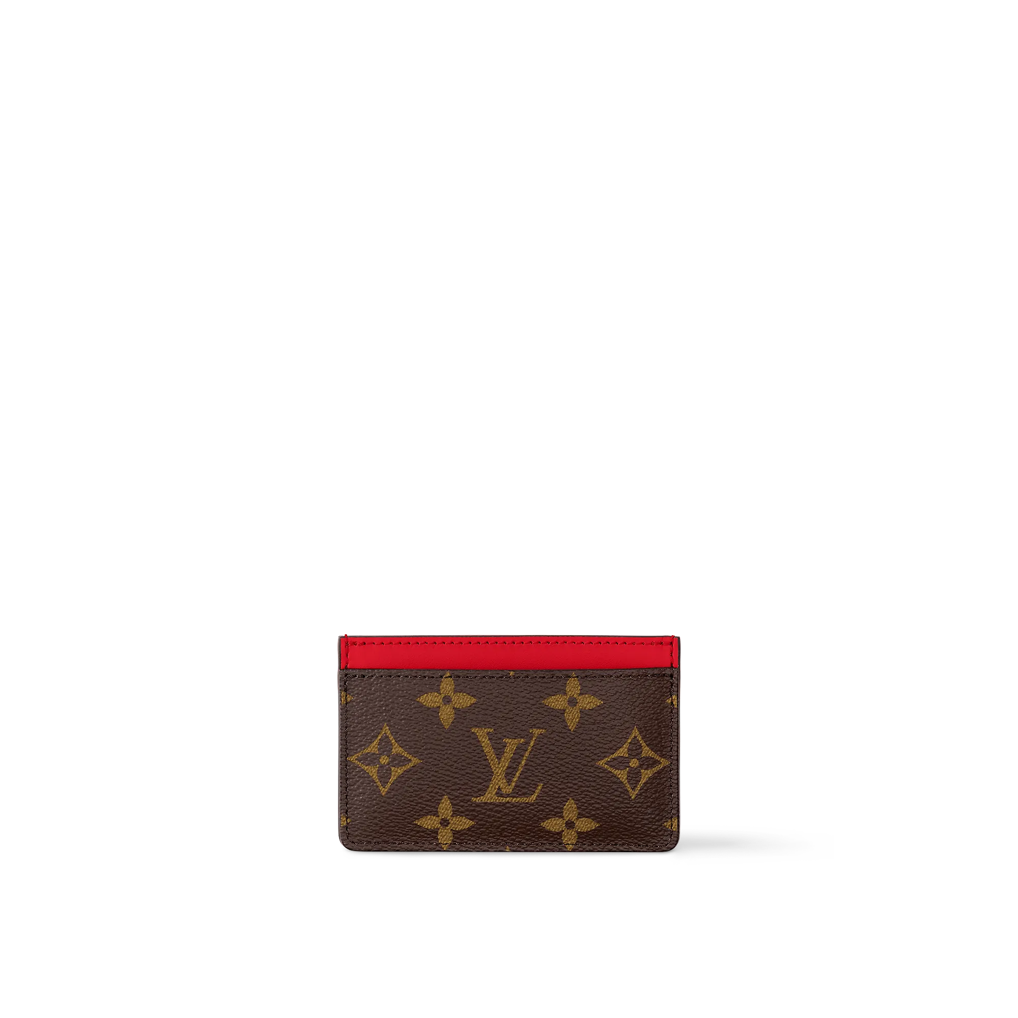 Louis Vuitton Card Holder PM Monogram Macassar Canvas - Men - Small Leather Goods M82869 Red