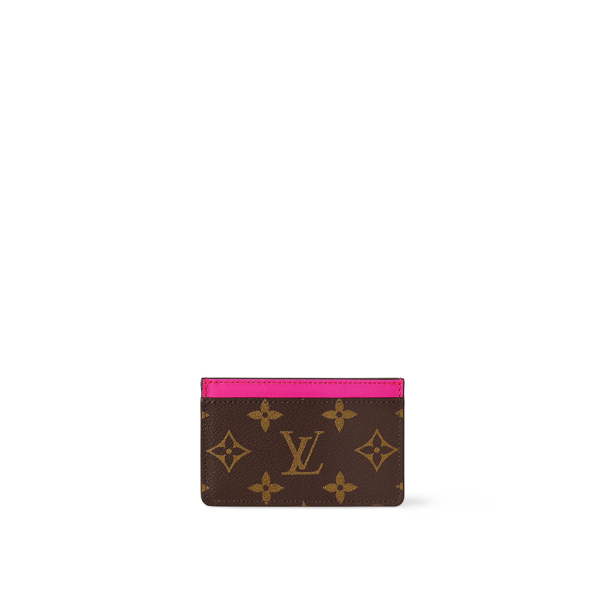 Louis Vuitton Card Holder PM Monogram Macassar Canvas - Men - Small Leather Goods M82873 Fuchsia