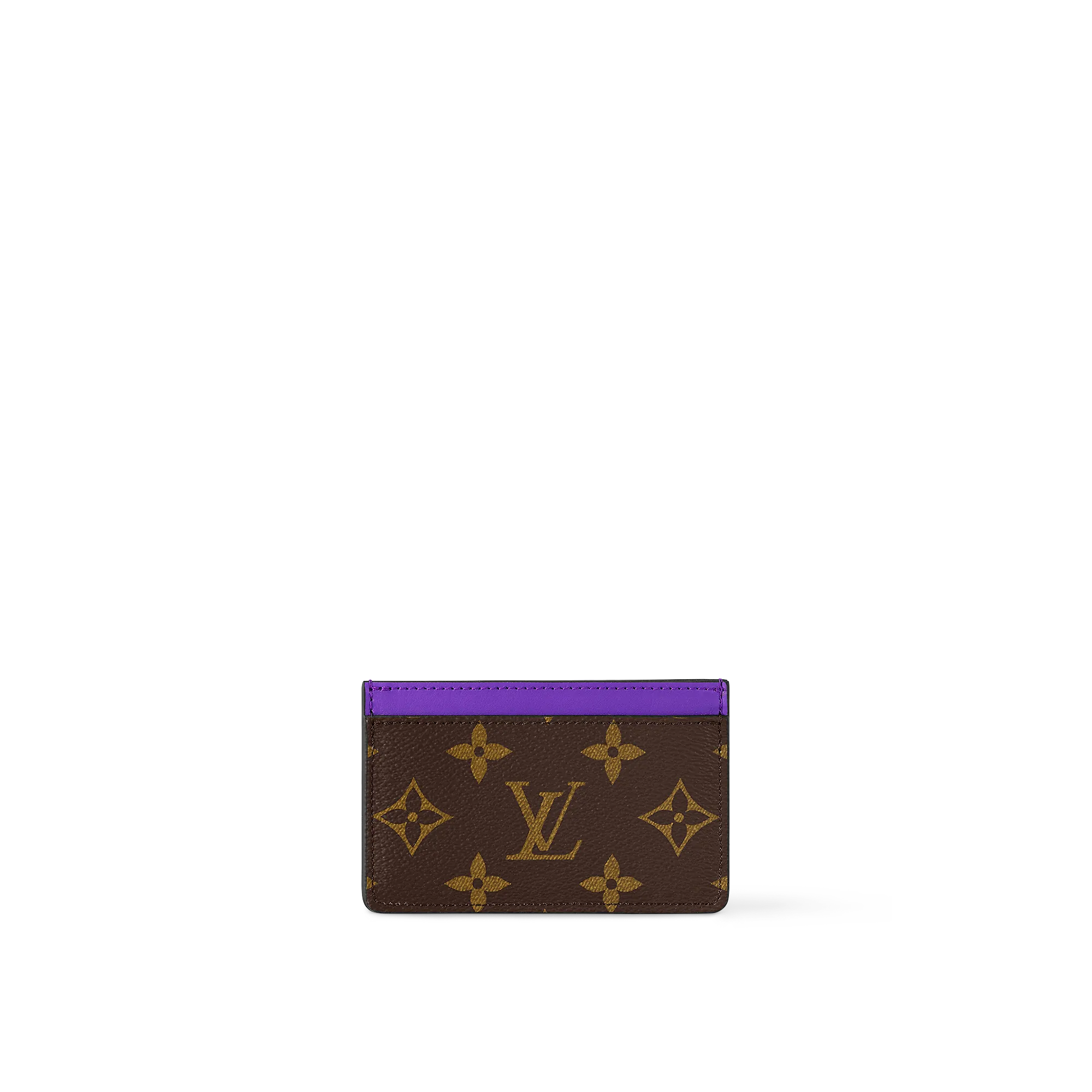 Louis Vuitton Card Holder PM Monogram Macassar Canvas - Men - Small Leather Goods M82875 Dark Violet