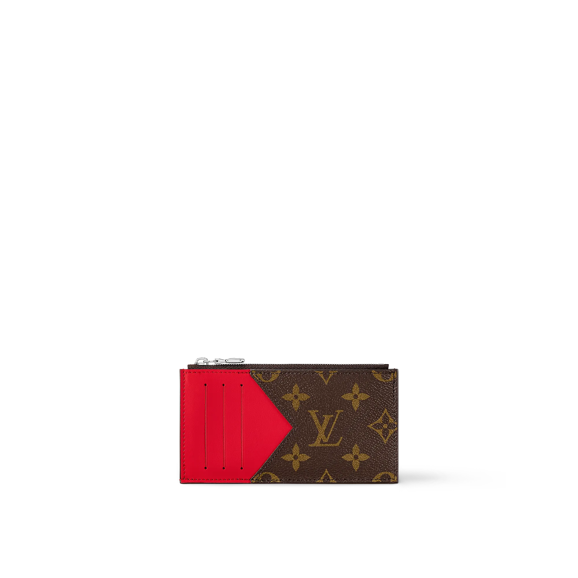 Louis Vuitton Coin Card Holder Monogram Macassar Canvas - Men - Small Leather Goods M82908 Red