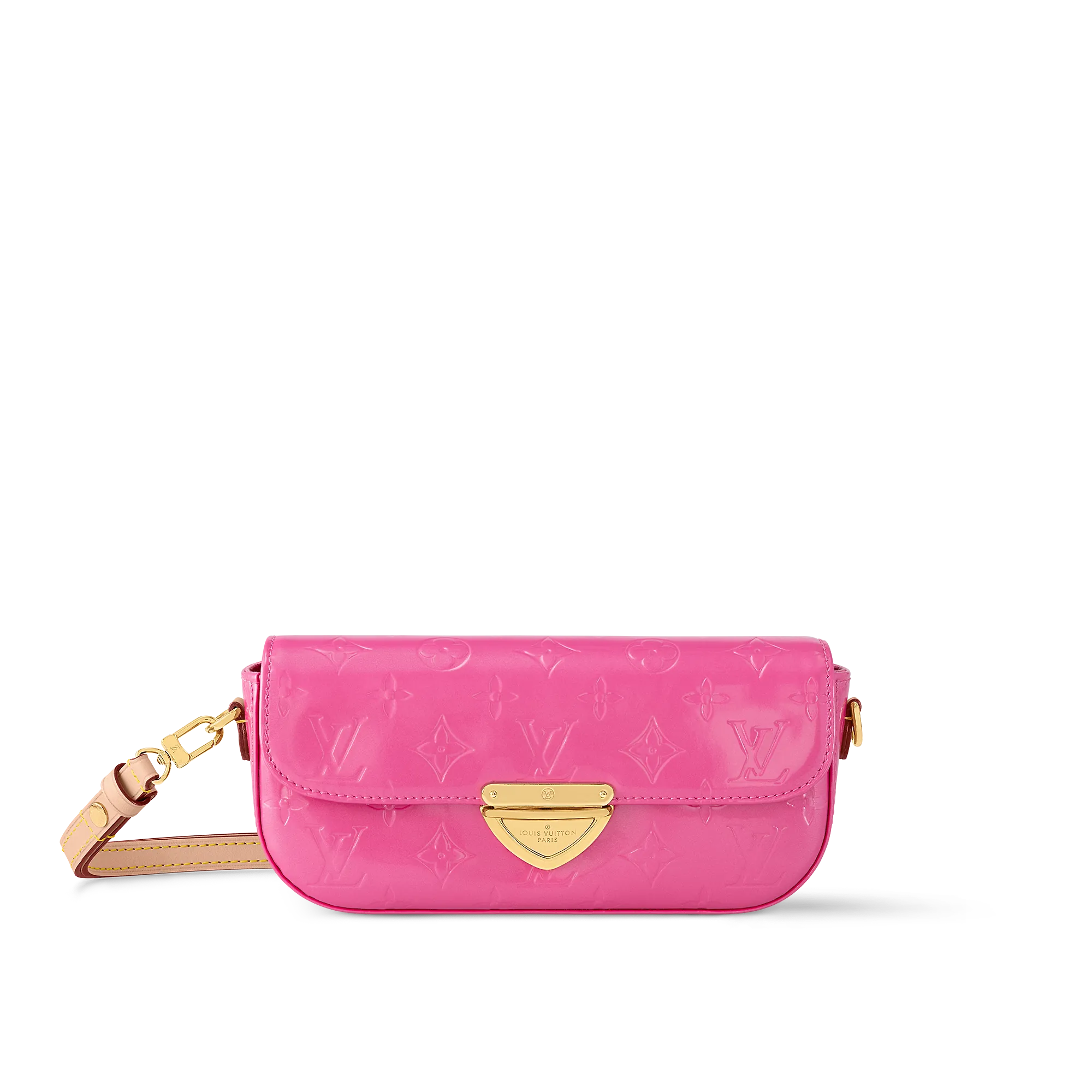 Louis Vuitton Malibu Pochette Monogram Vernis Leather - Women - Small Leather Goods M82994 Neon Pink