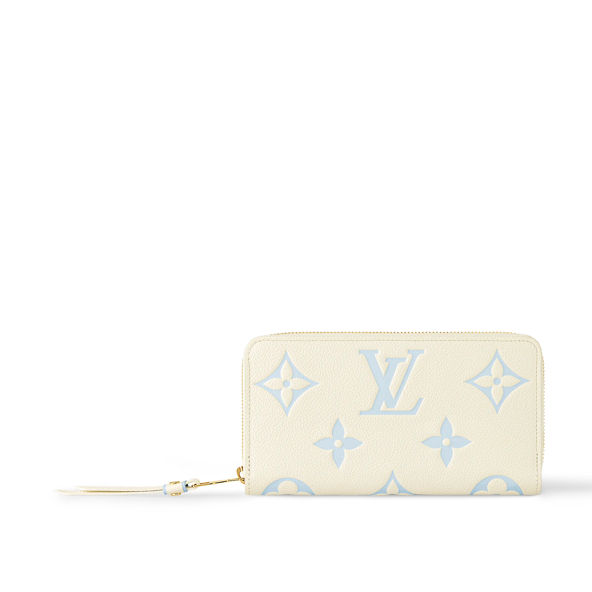 Louis Vuitton Zippy Wallet Monogram Empreinte Leather - Women - Small Leather Goods M83308 Latte/Candy Blue