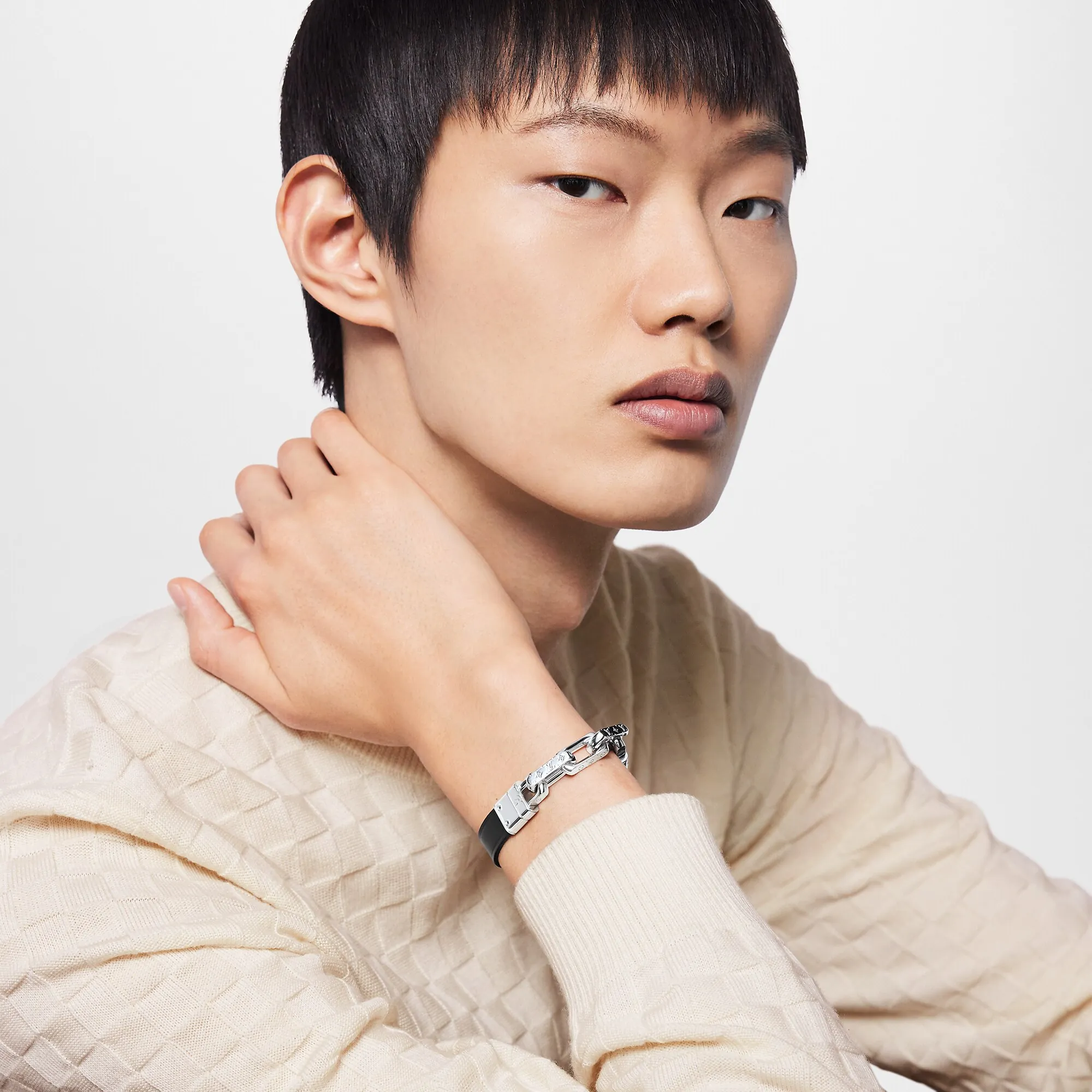 Louis Vuitton LV Links Bracelet S00 - Men - Fashion Jewelry M8340E Black