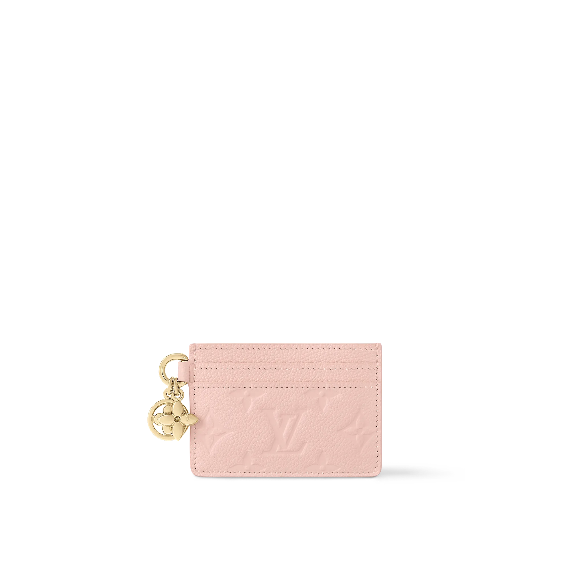 Louis Vuitton LV Charms Card Holder Monogram Empreinte Leather - Women - Small Leather Goods M83562 Pink Opale