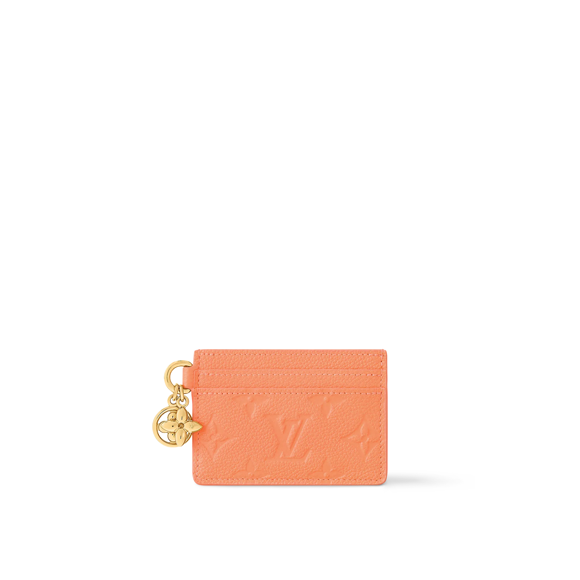Louis Vuitton LV Charms Card Holder Monogram Empreinte Leather - Women - Small Leather Goods M83586 Apricot