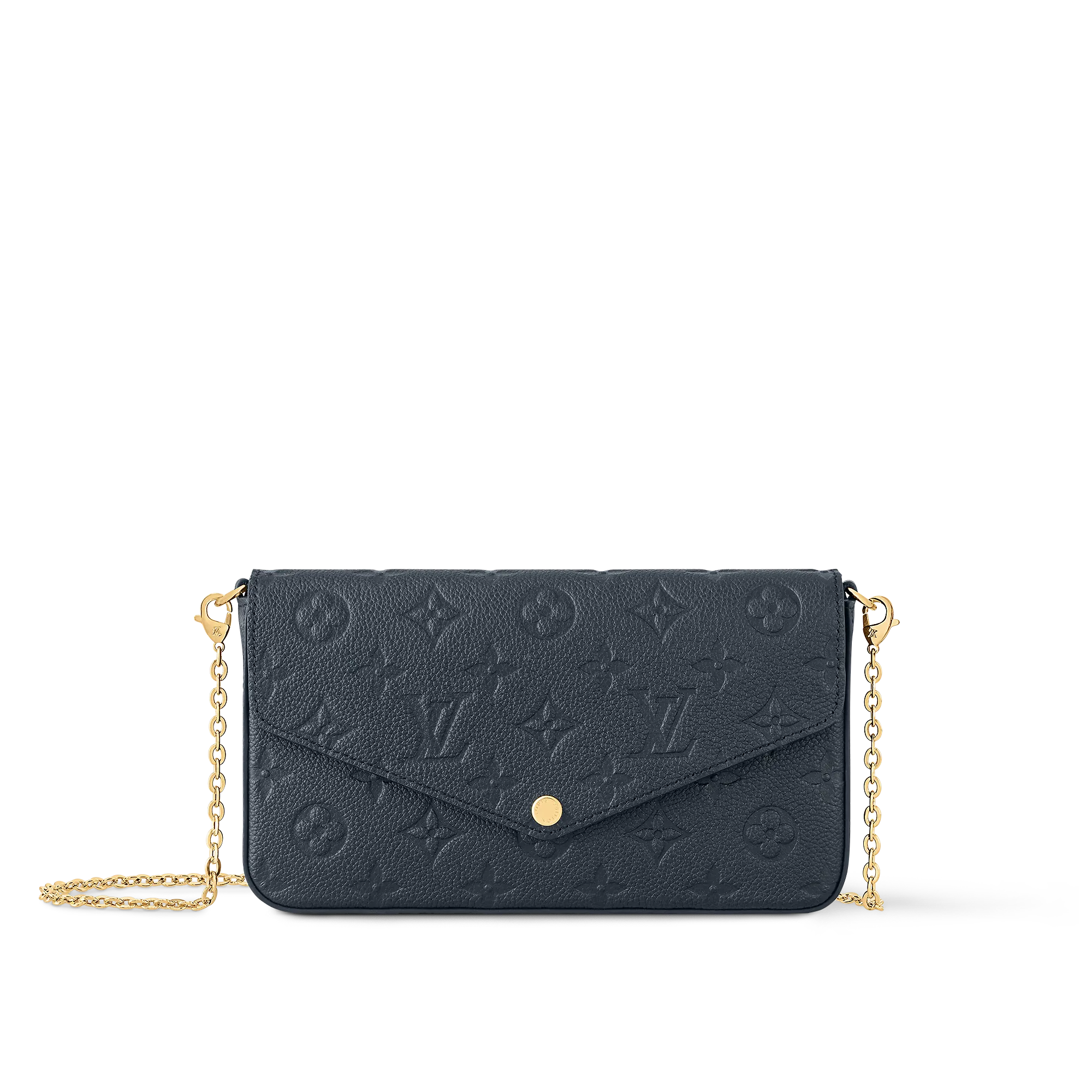 Louis Vuitton Félicie Pochette Monogram Empreinte Leather - Women - Small Leather Goods M83589 Navy