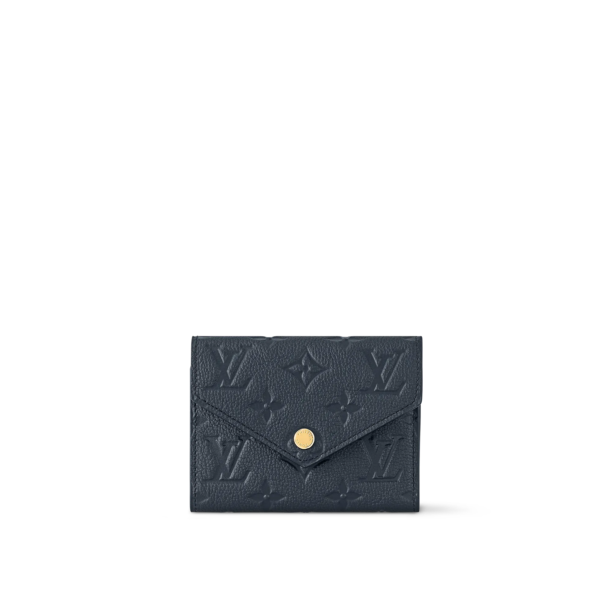 Louis Vuitton Victorine Wallet Monogram Empreinte Leather - Women - Personalization M83590 Navy