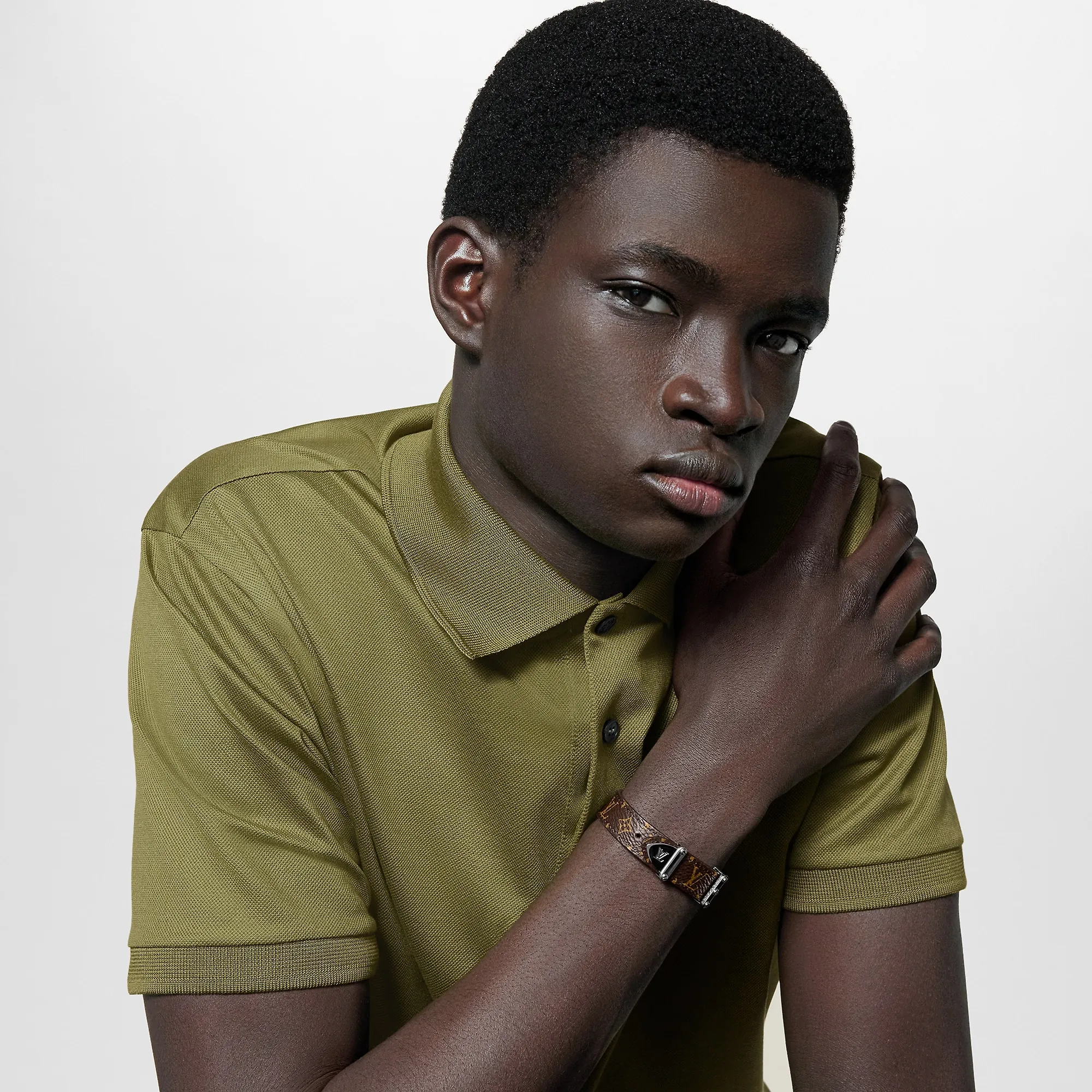 Louis Vuitton LV Trunk Reversible Leather Goods Bracelet Monogram Eclipse Canvas - Men - Fashion Jewelry M8395E Brown