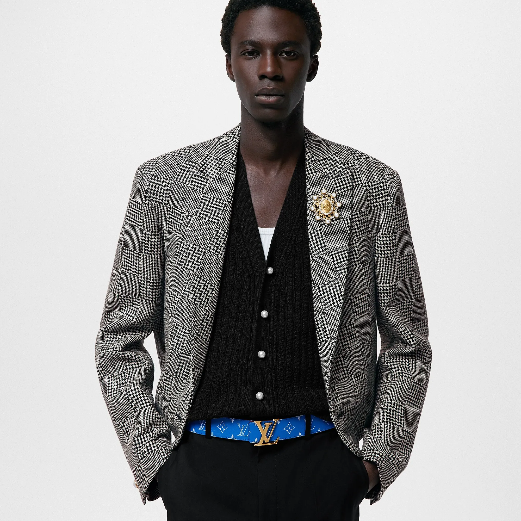 Louis Vuitton LV Initiales 40mm Reversible Belt - New - For Men M8460V Blue