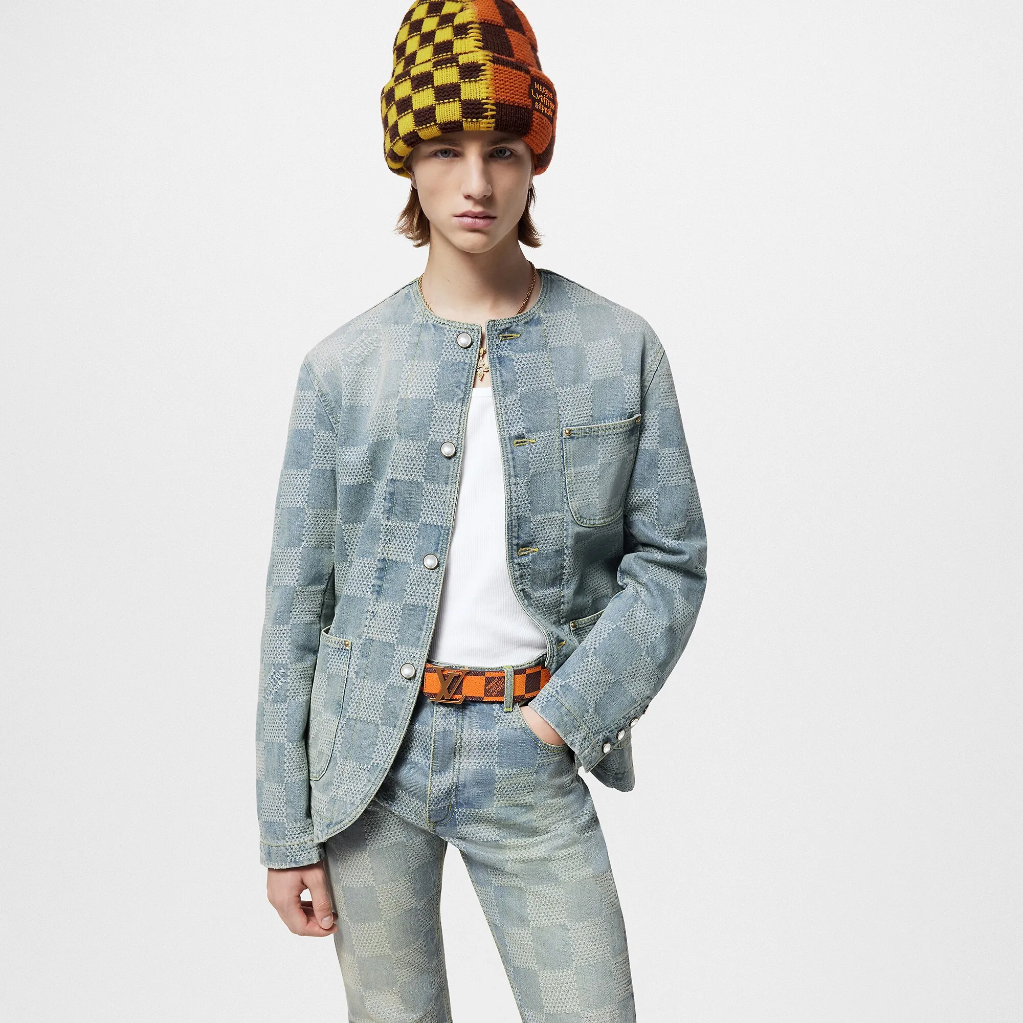 Louis Vuitton LV Initiales 40mm Reversible Belt Damier Other - New - For Men M8461U Orange