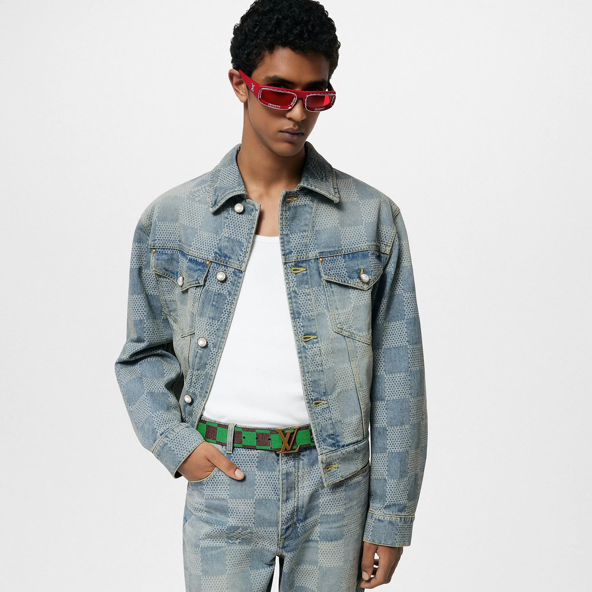 Louis Vuitton LV Initiales 40mm Reversible Belt Damier Other - New - For Men M8545V Green