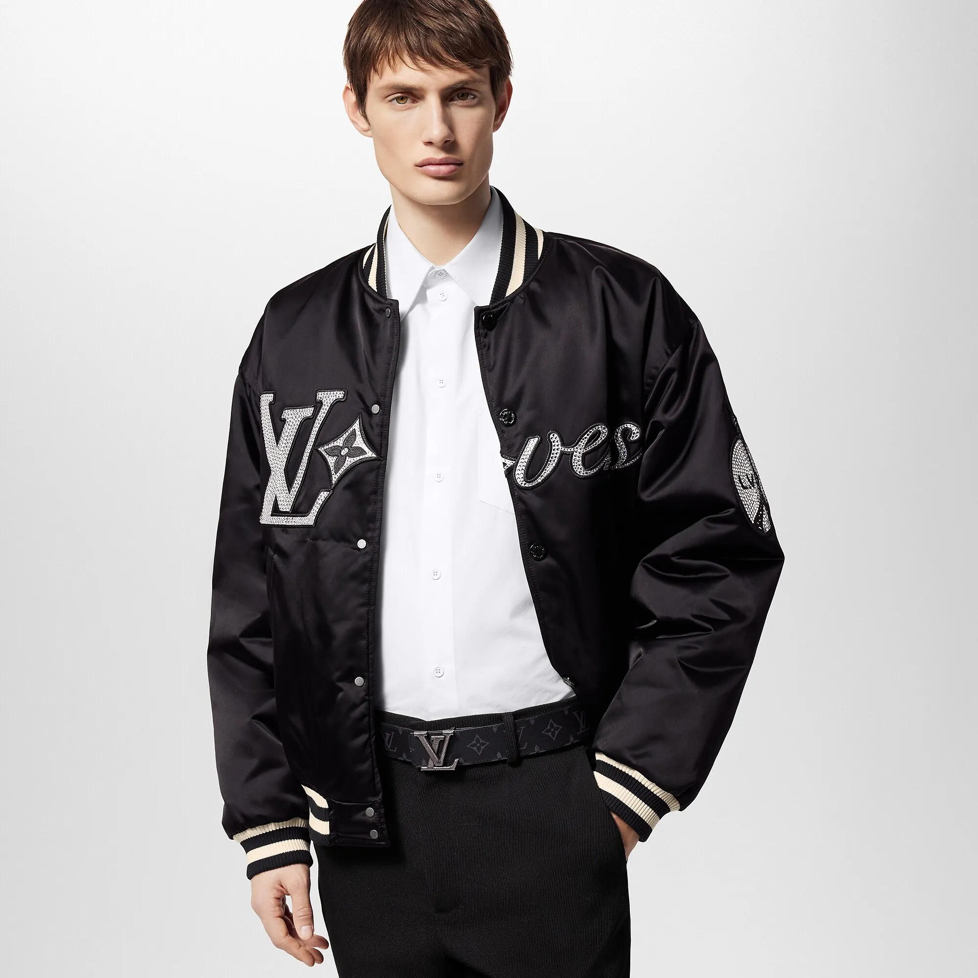 Louis Vuitton LV Stitch 40mm Reversible Belt Monogram Eclipse Canvas - Men - Accessories M8560U