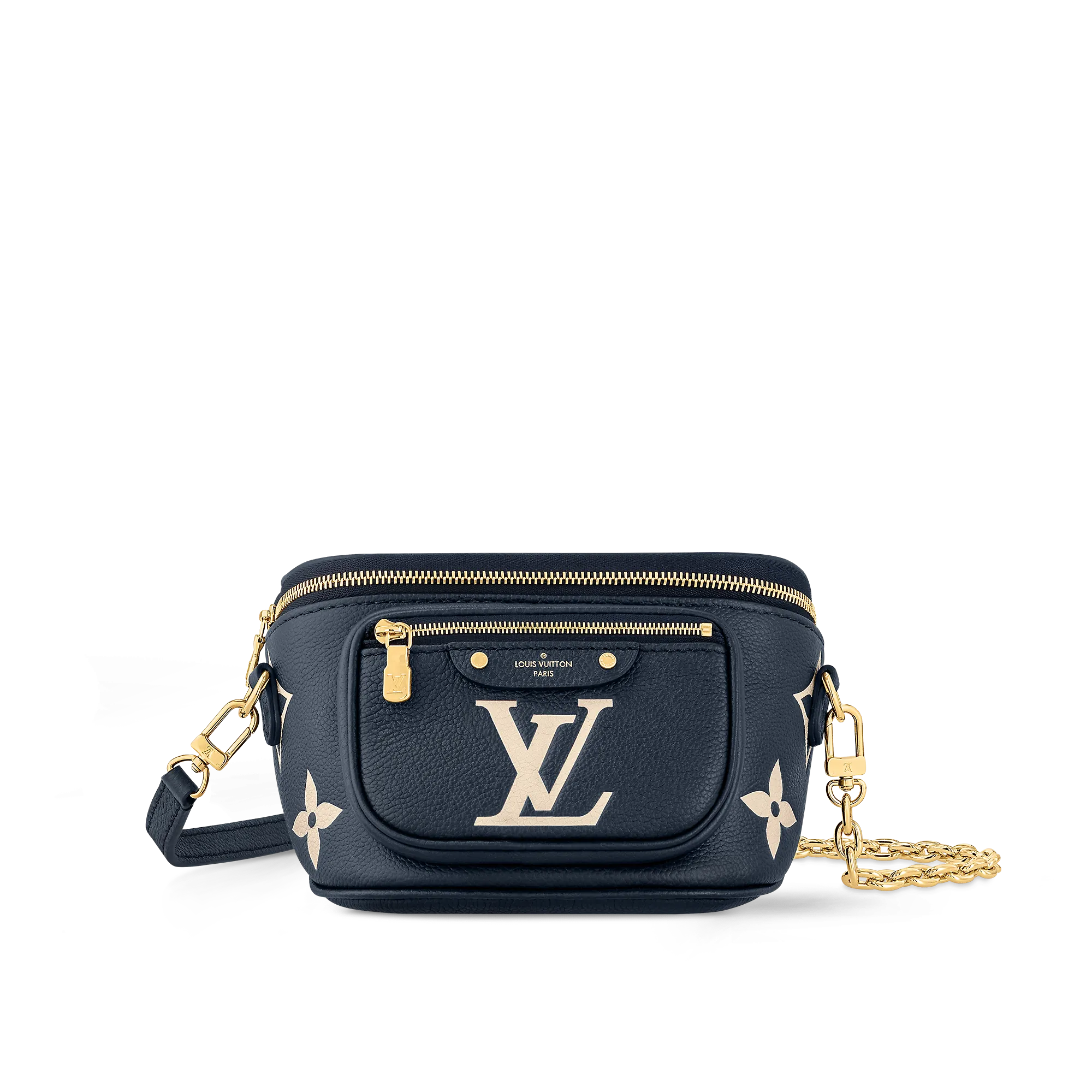 Louis Vuitton Mini Bumbag Bicolor Monogram Empreinte Leather - Women - Small Leather Goods M85636 Navy / Crème