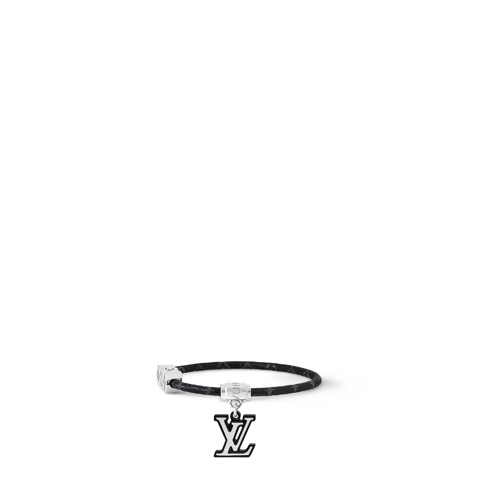 Louis Vuitton Monogram Party Bracelet Monogram Eclipse Canvas - Men - Fashion Jewelry M8642D Grey