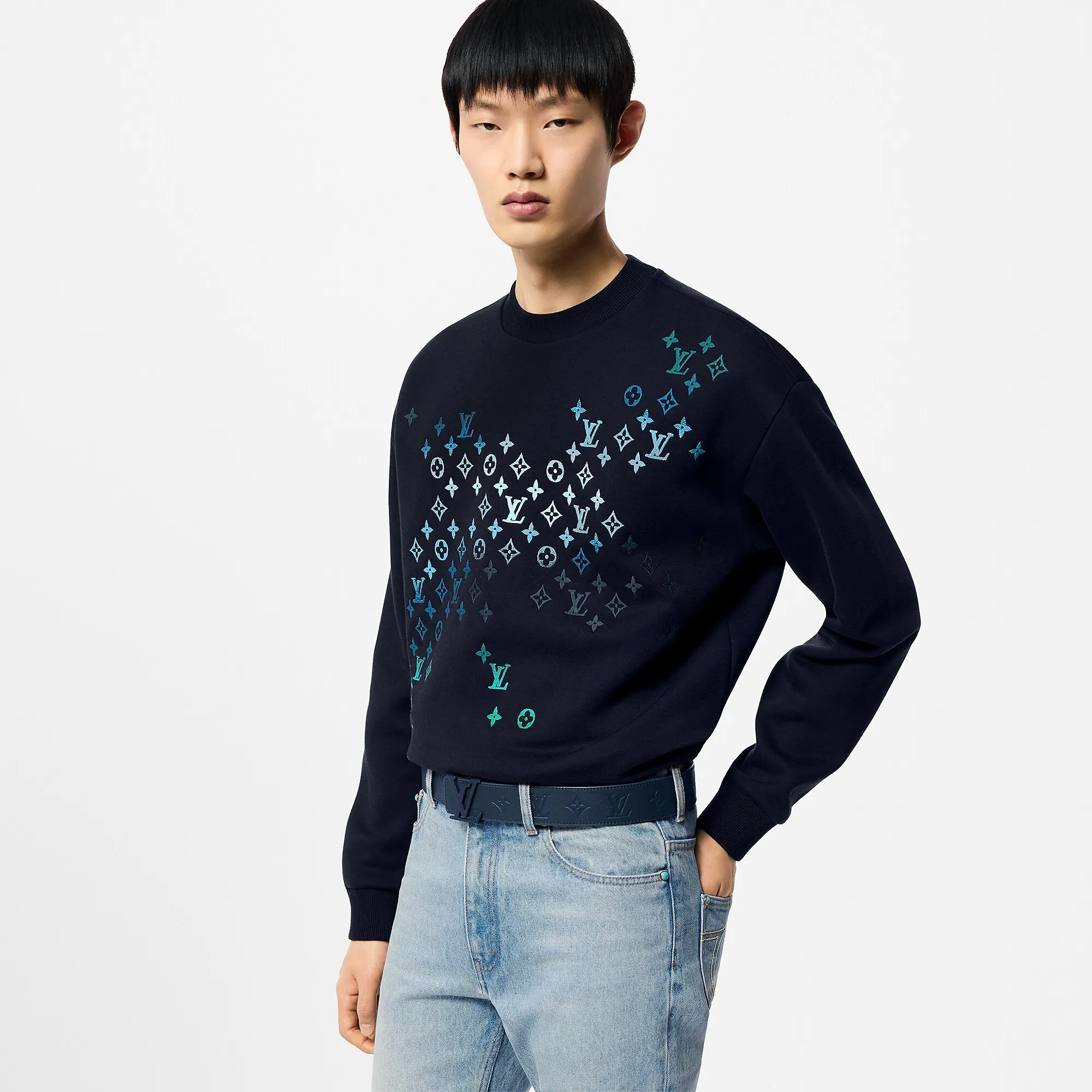 Louis Vuitton LV Taurillon 40mm Reversible Belt Taurillon Leather - Men - Accessories M8663V Navy Blue