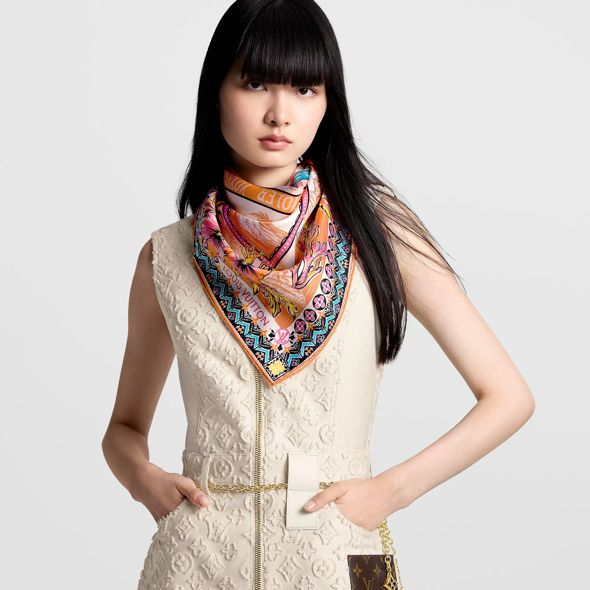 Louis Vuitton LV Island Square 90 S00 - Women - Accessories M90617 Orange